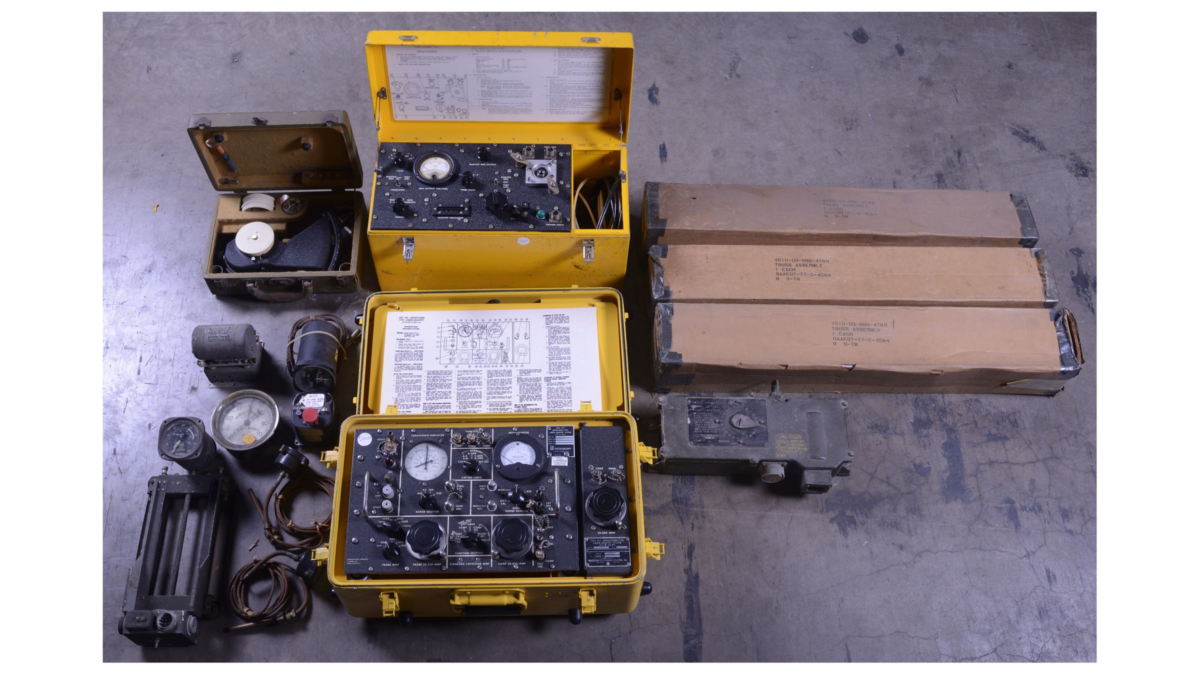 Group of Assorted U.S. Air Force Tools and Aircraft Parts Rock Island