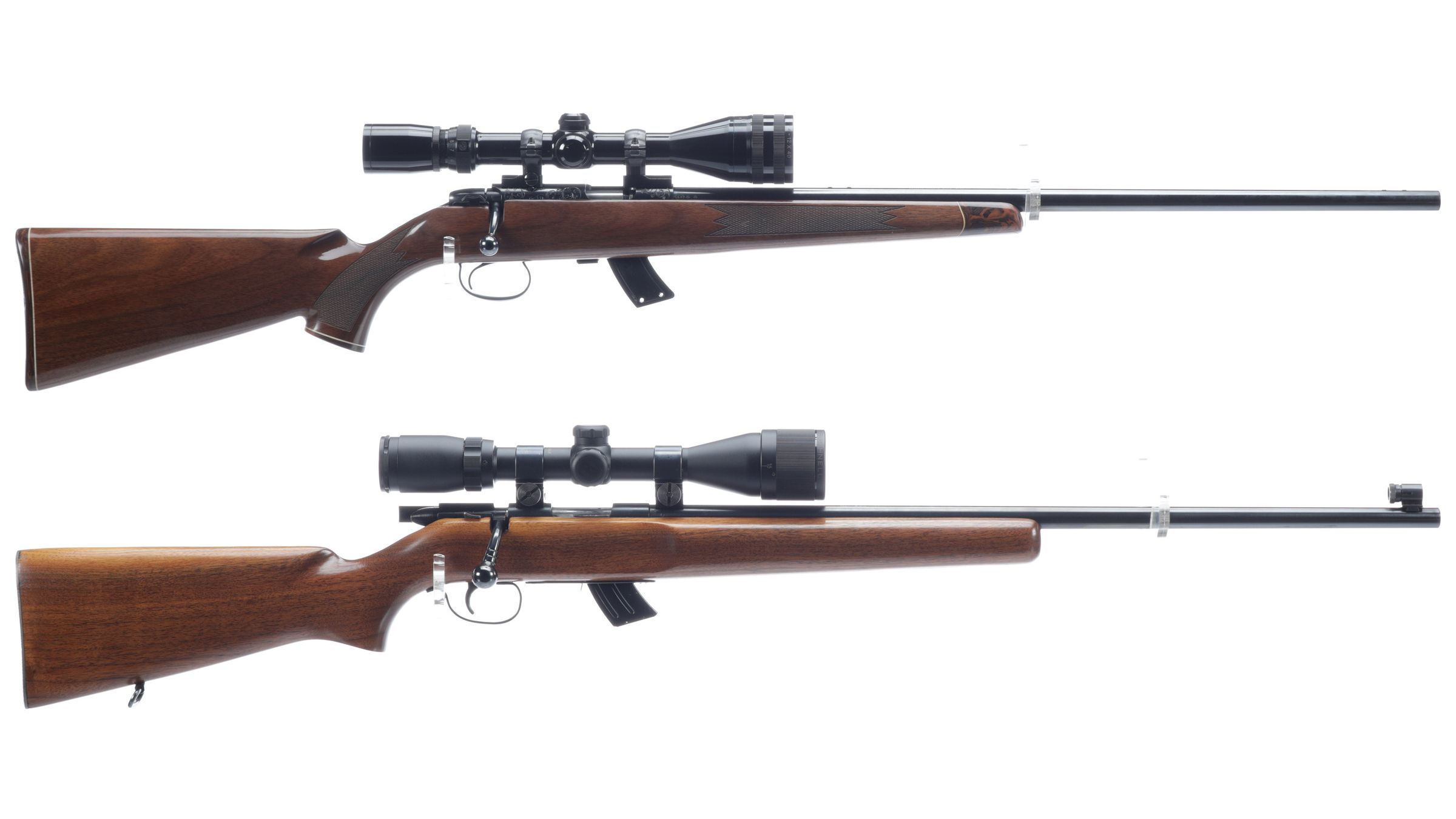 Two Remington Bolt Action Rifles With Scopes Rock Island Auction