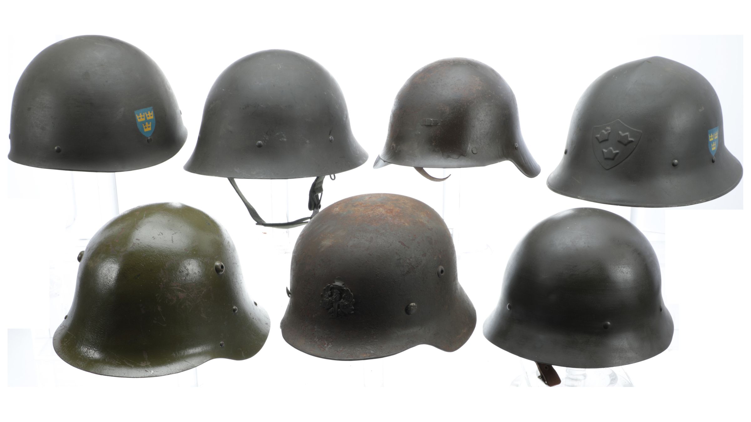 Seven European Military Helmets Rock Island Auction