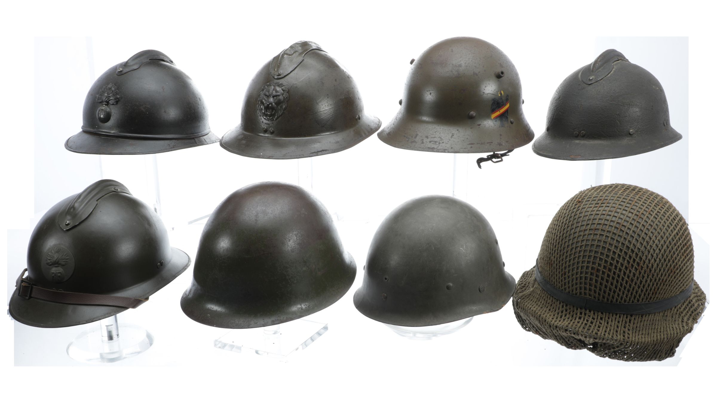 Seven European Military Helmets Rock Island Auction