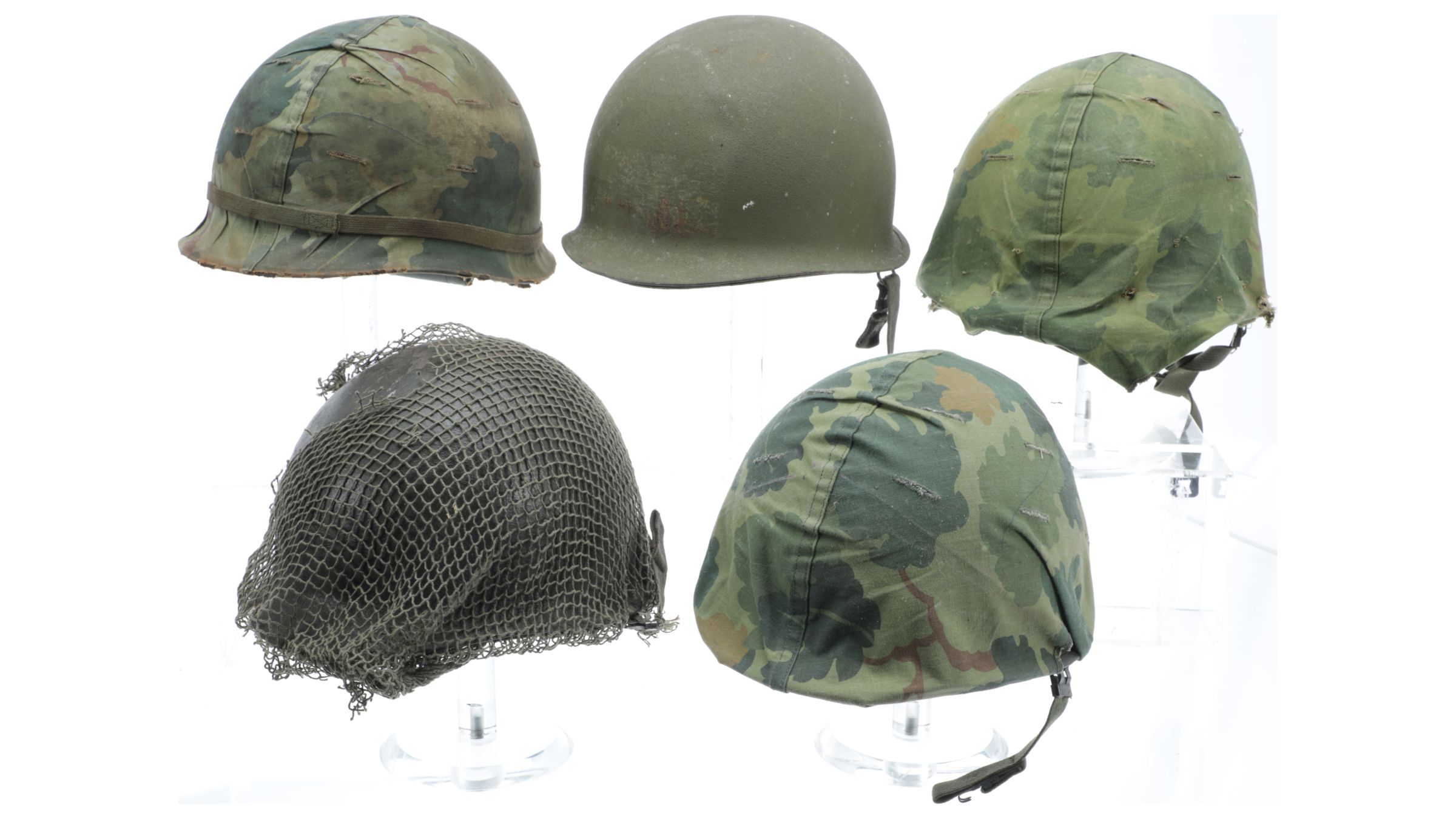 Five US Korean / Vietnam War Era Helmets Rock Island Auction