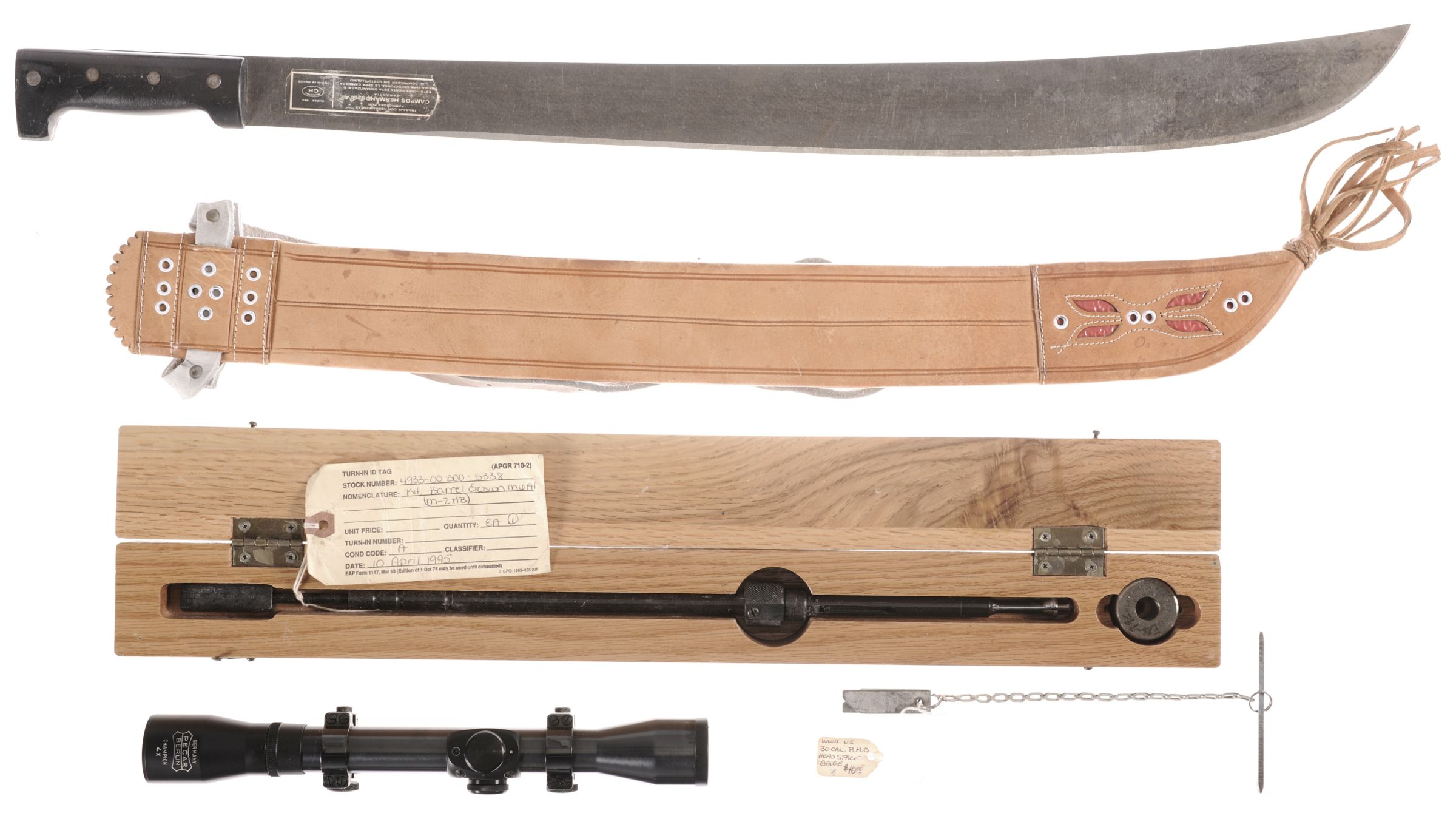 One Machete and Firearms Accessories