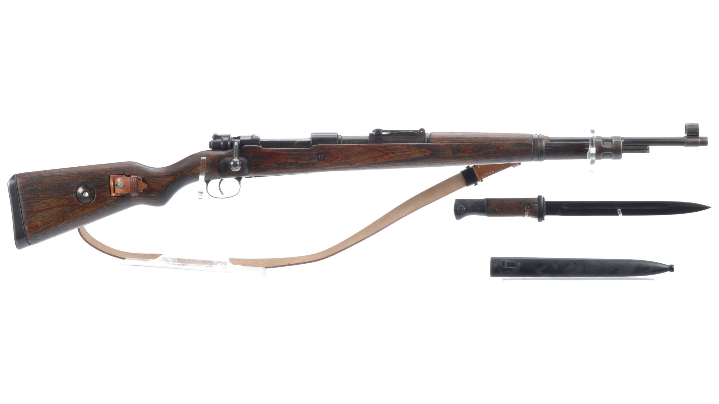 Gustloff Werke Bcd 42 Code K98 Mauser Rifle With Bayonet Rock