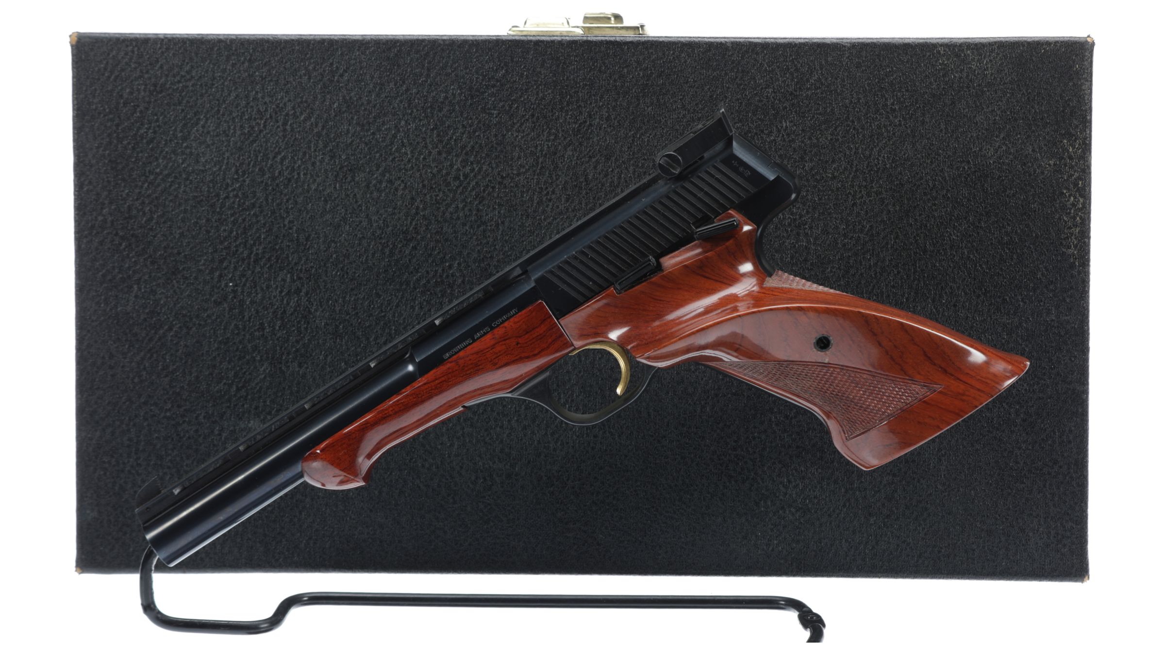 Cased Browning Medalist Semi Automatic Pistol Rock Island Auction 2453