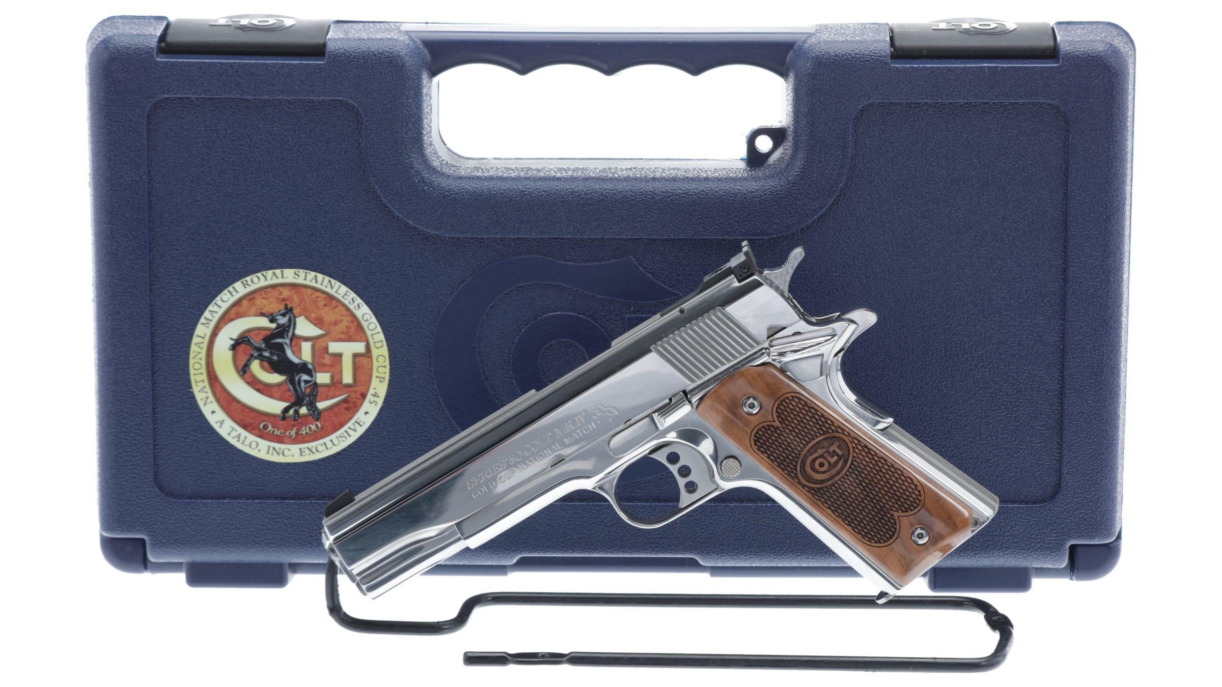 Colt National Match Royal Stainless Gold Cup Pistol With Case Rock Island Auction 3476