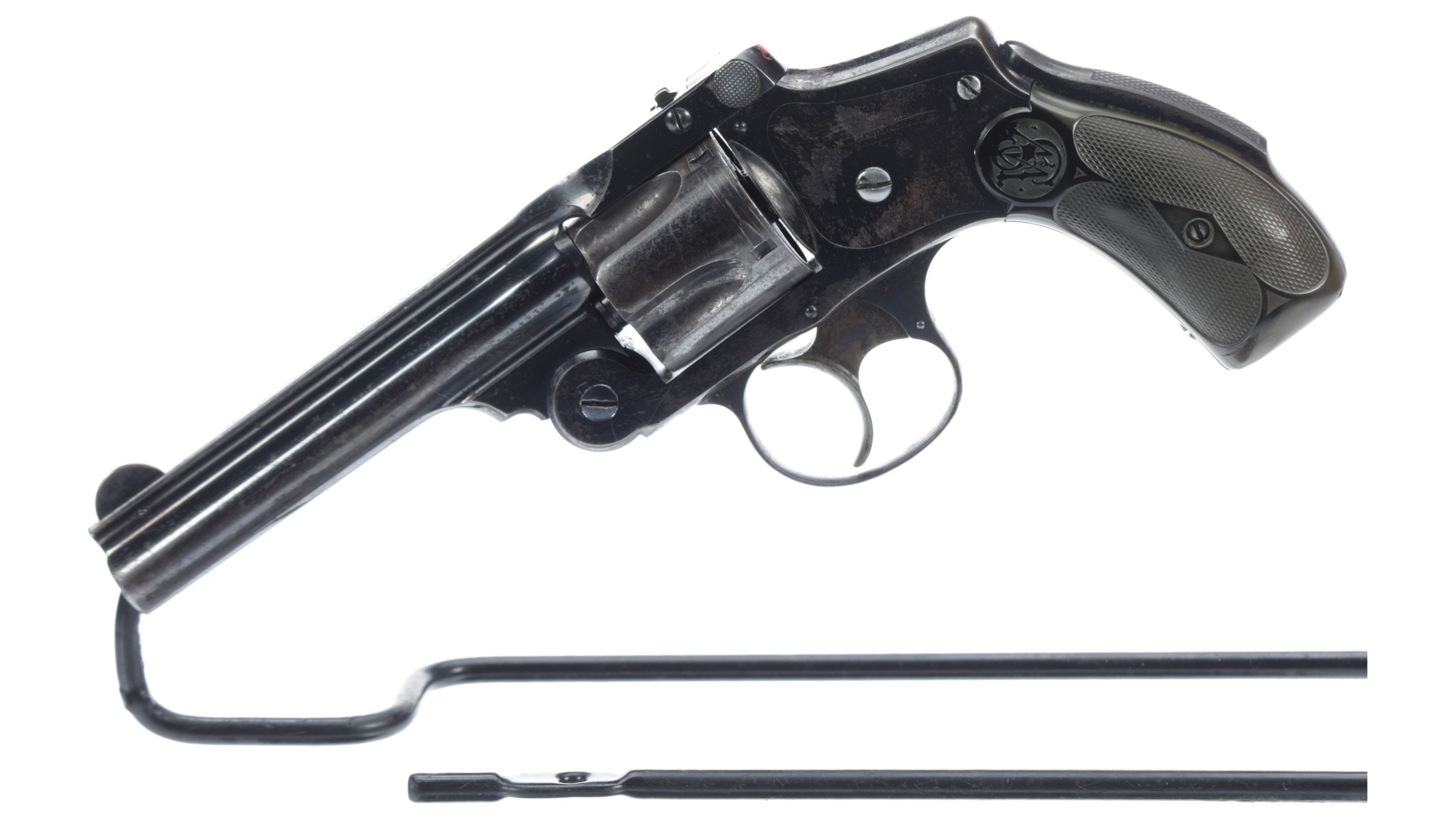 Smith & Wesson .38 Safety Hammerless Fourth Model Revolver.
