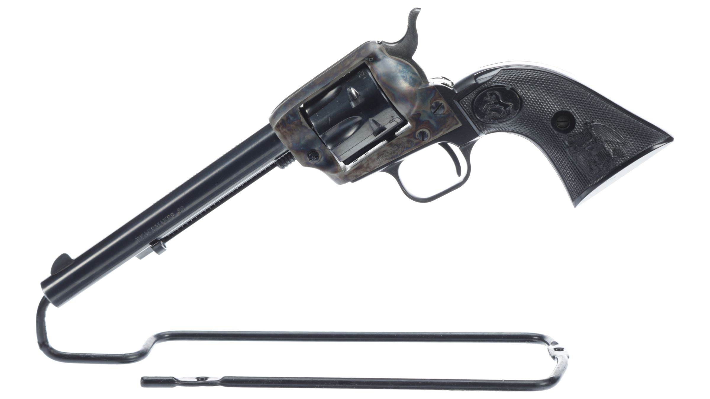 Colt Peacemaker 22 Single Action Revolver With Extra Cylinder Rock Island Auction 9364