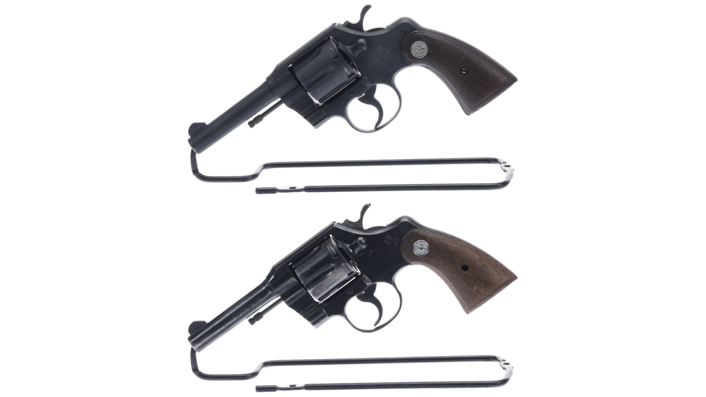 Two Colt Official Police Double Action Revolvers Rock Island Auction 7454