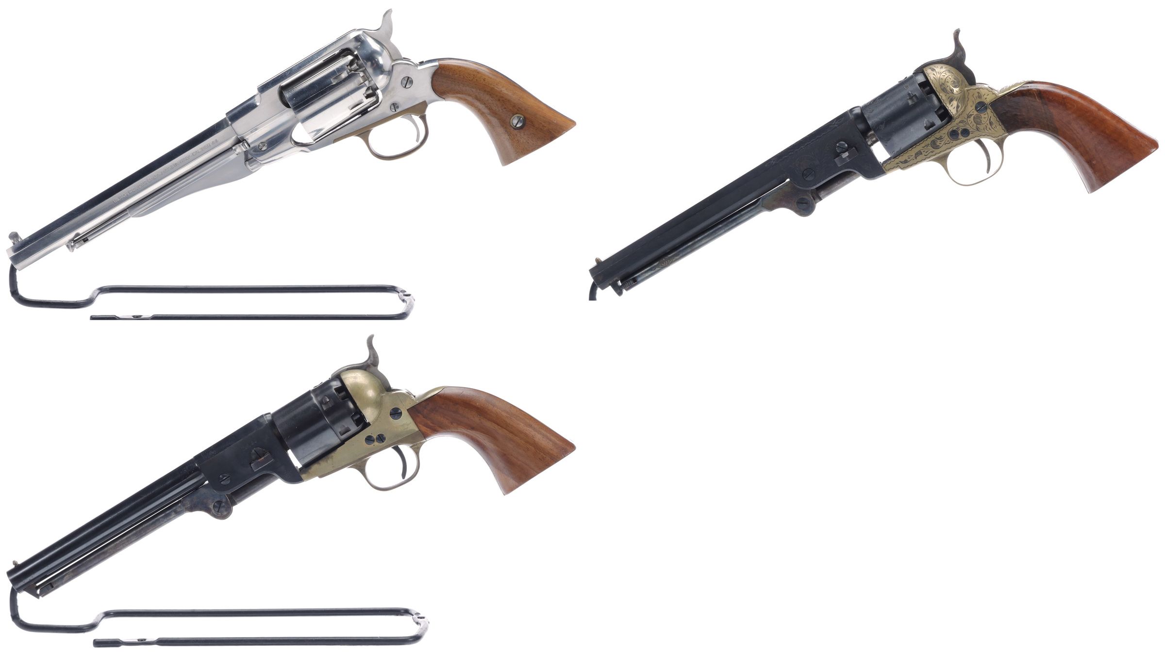 Three Italian Reproduction Percussion Revolvers Rock Island Auction