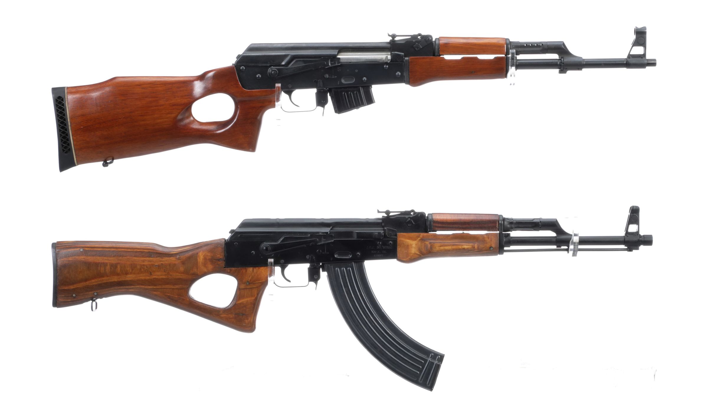 Two Ak Style Semi Automatic Rifles Rock Island Auction 7509