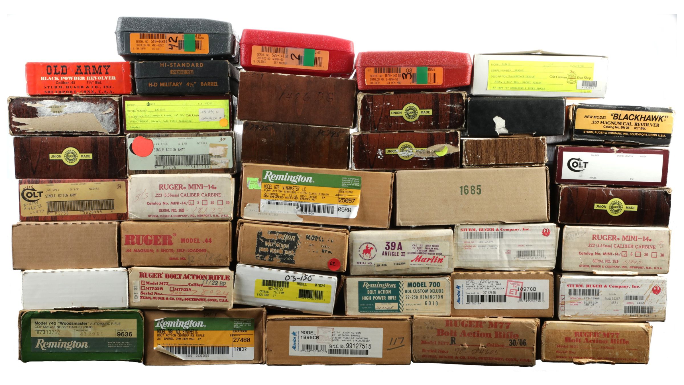 Large Group of Firearm Boxes Rock Island Auction