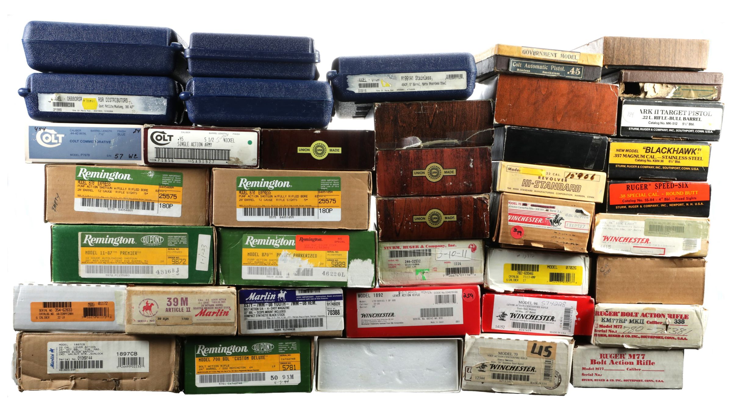 Large Group of Firearm Boxes Rock Island Auction