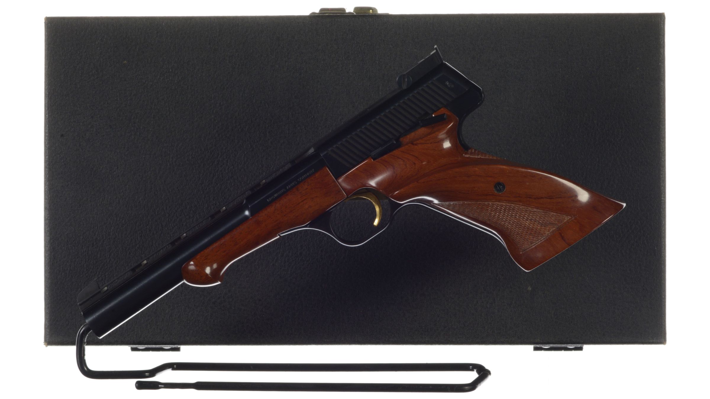 Browning Medalist Semi Automatic Pistol With Case Rock Island Auction 4003