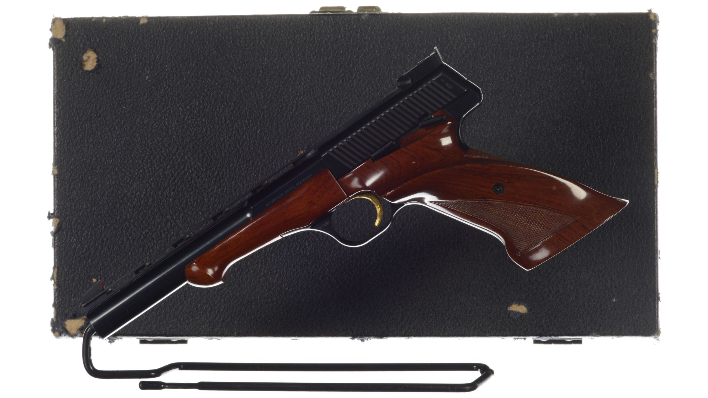 Belgian Browning Medalist Semi Automatic Pistol With Case Rock Island Auction 5982