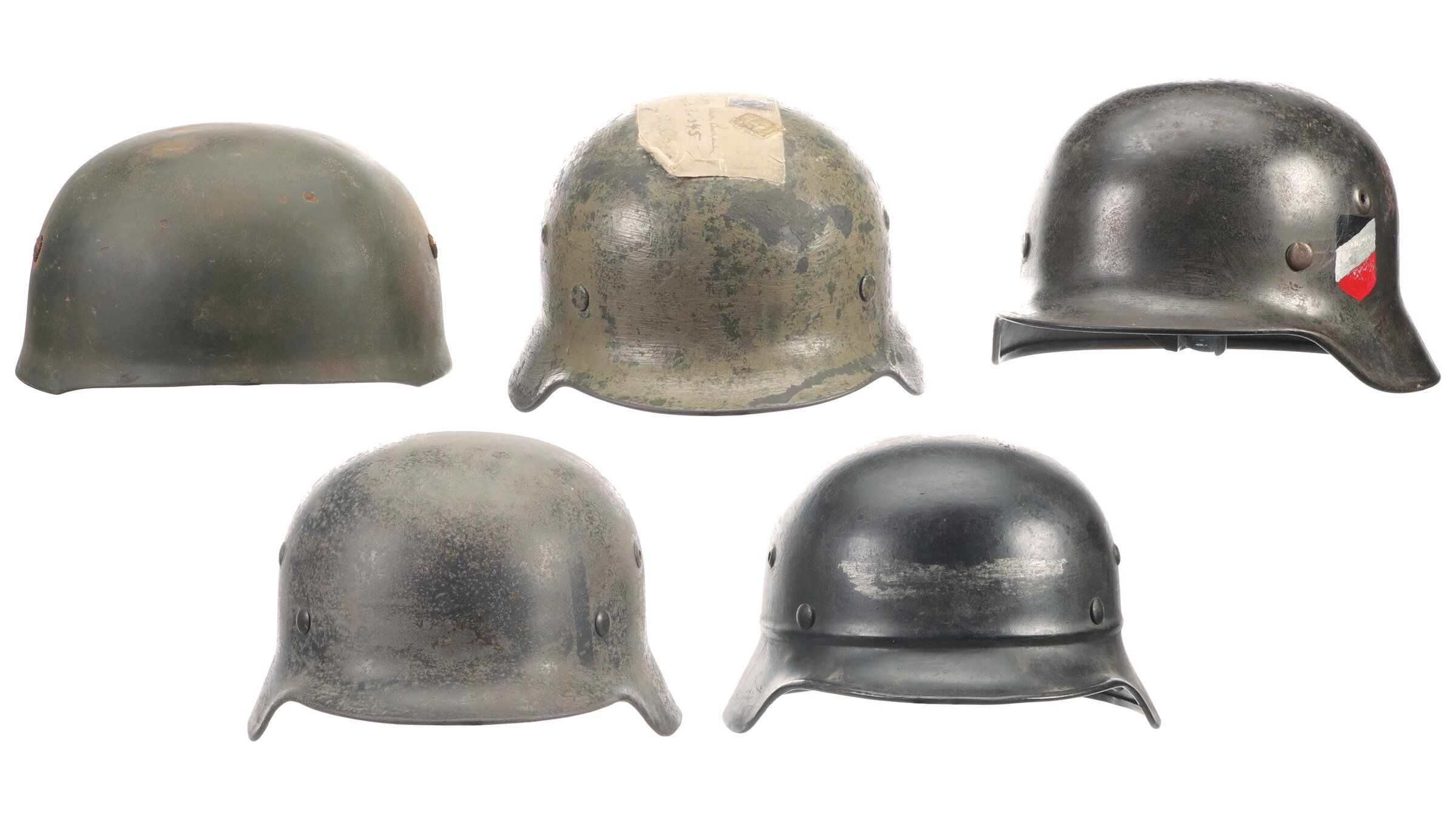 Five German Helmets | Rock Island Auction