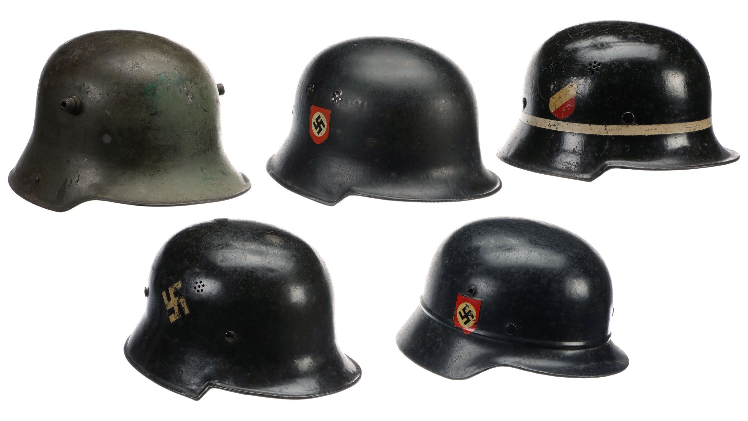 Five German Helmets Rock Island Auction