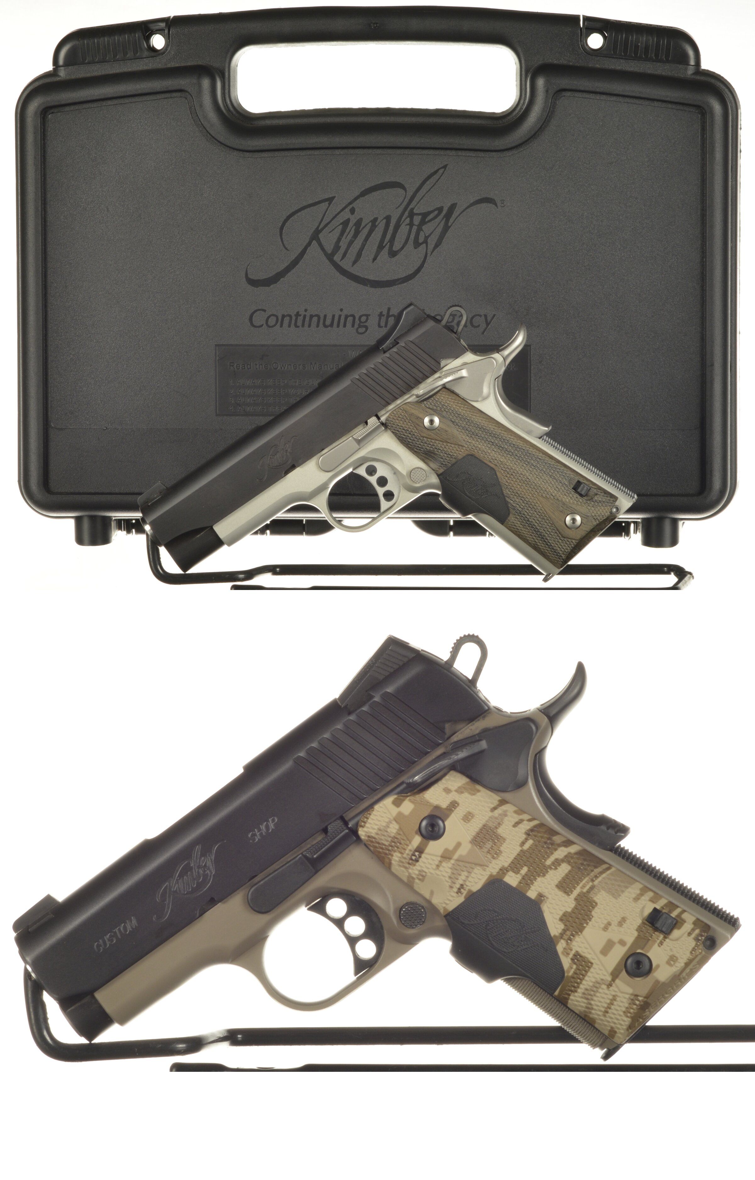 Two Kimber SemiAutomatic Pistols with Cases Rock Island Auction