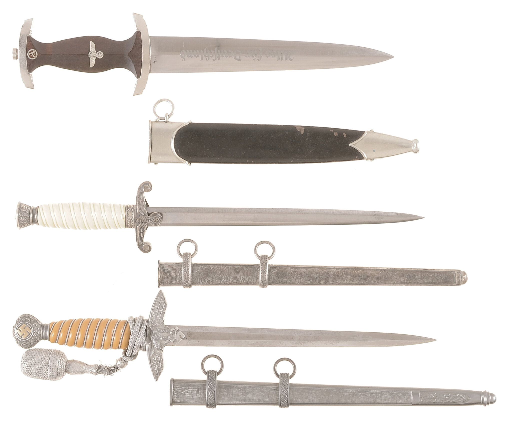 Three German Daggers with Sheaths | Rock Island Auction