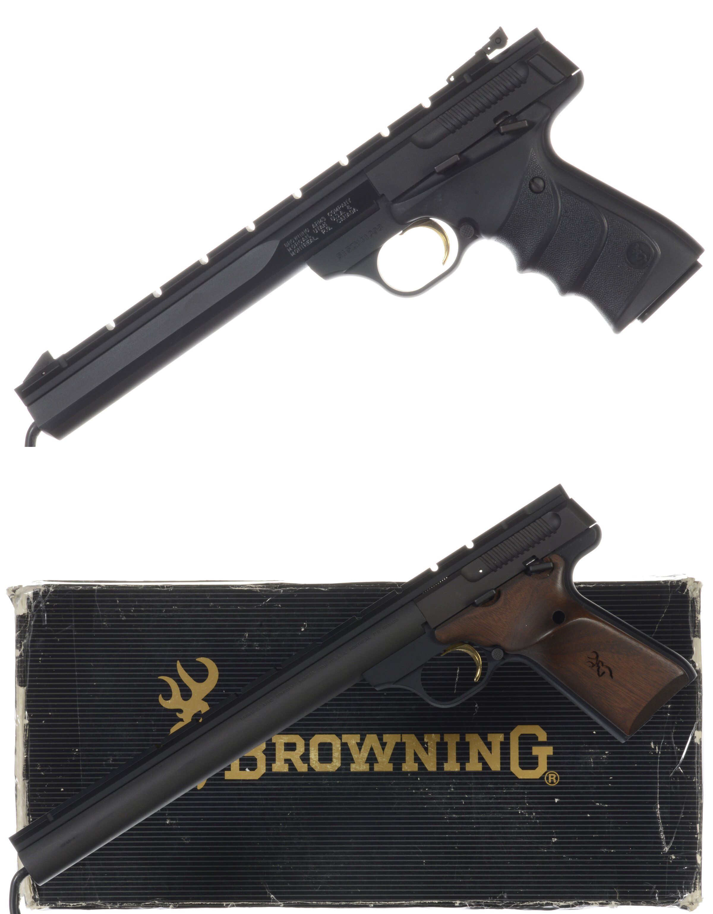 Two Browning Buck Mark Semi Automatic Pistols Rock Island Auction 6510