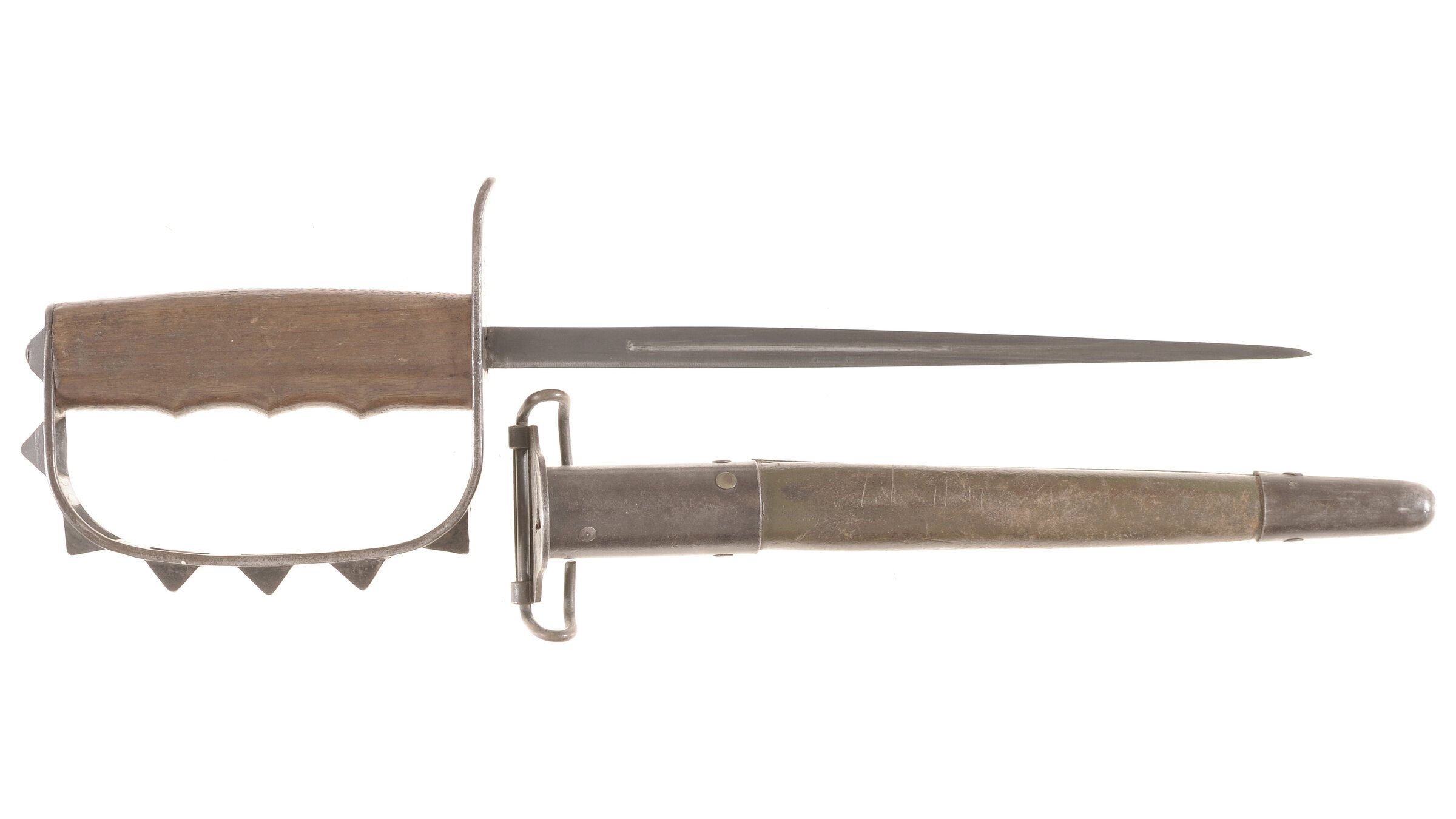 U.S. L.F. & C. Marked Triangular Trench Knife with Sheath | Rock Island ...