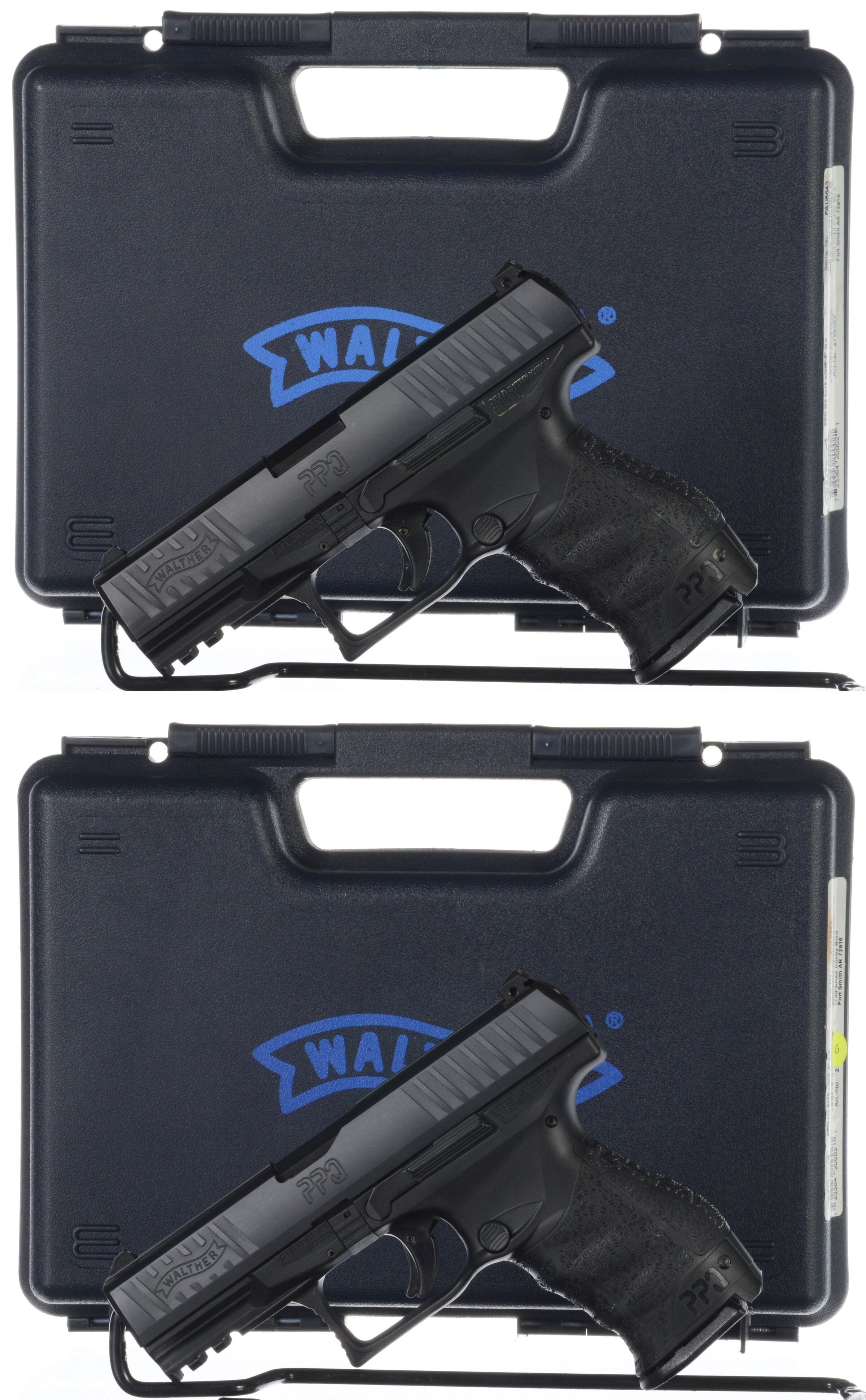 Two Walther Model Ppq Semi Automatic Pistols With Cases Rock Island Auction 7623