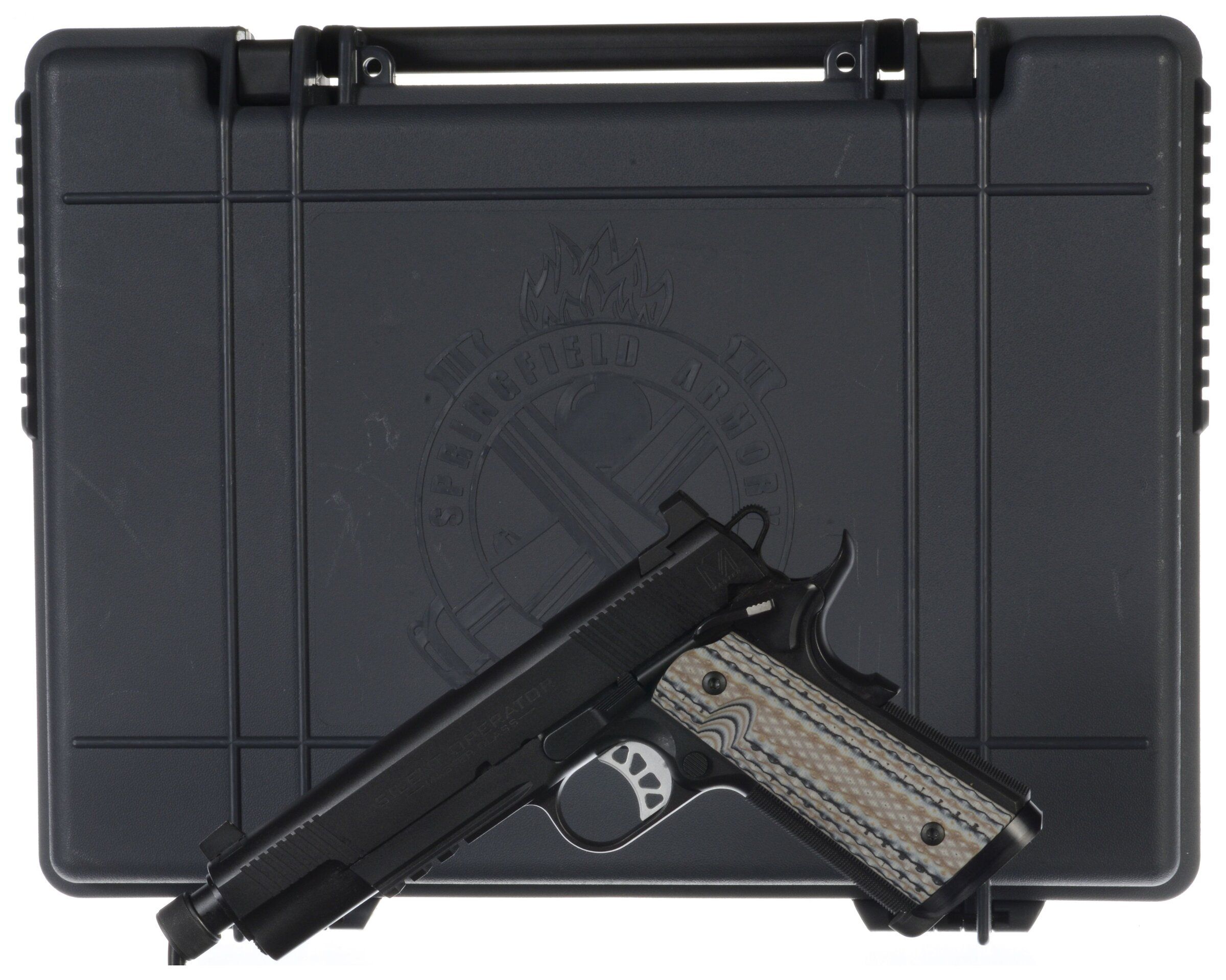 Splient Operator Springfield Armory Master Class Silent Operator Pistol with Case | Rock ...