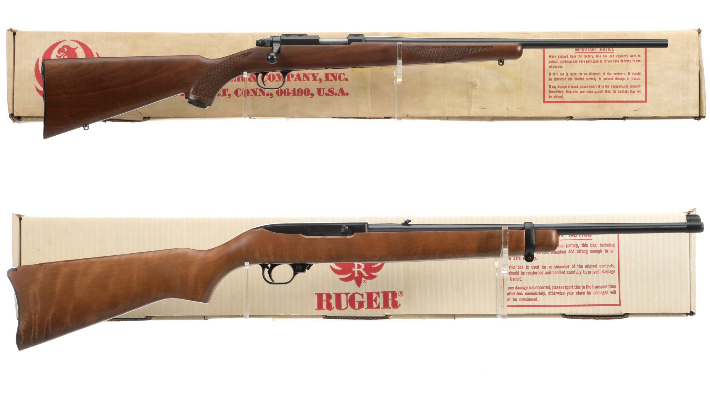 Two Ruger Rifles With Boxes | Rock Island Auction