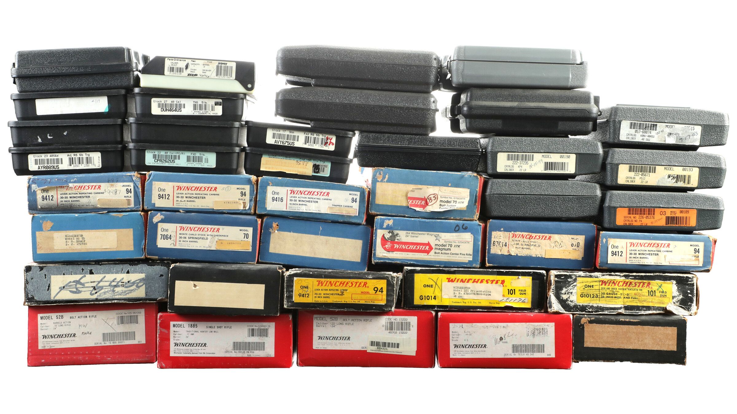 Large Group of Firearms Boxes Rock Island Auction