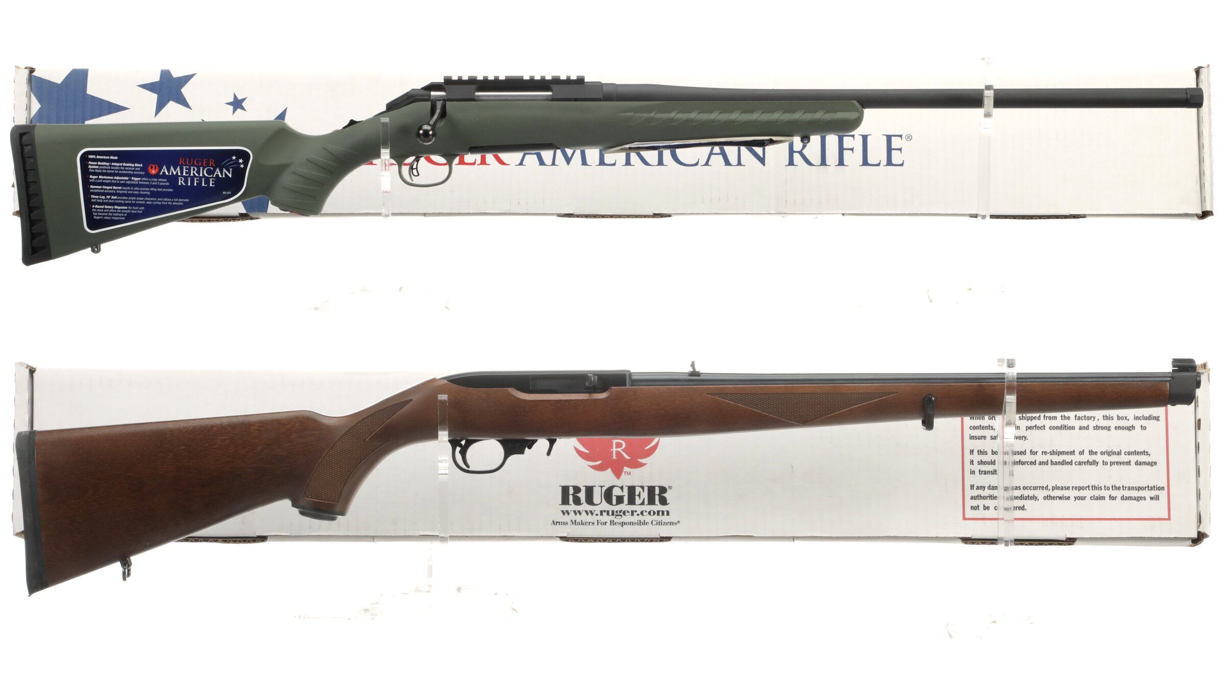 Two Ruger Rifles With Boxes | Rock Island Auction