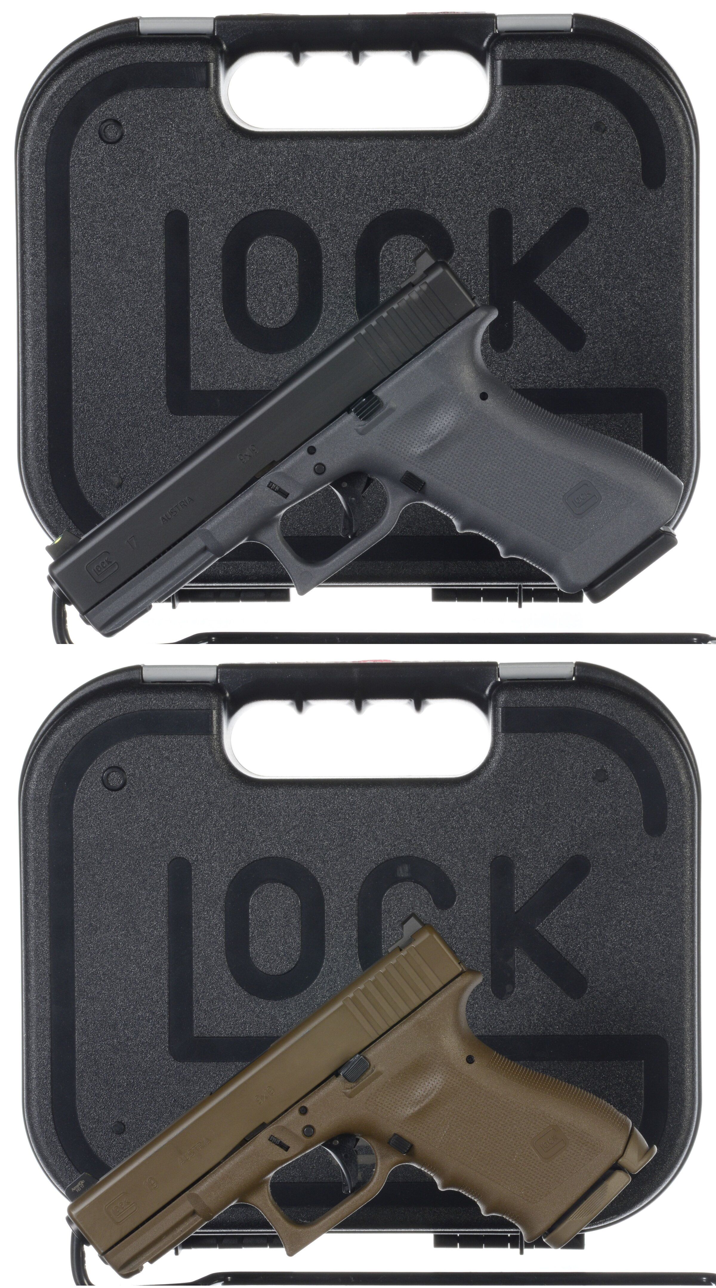 Two Glock RTF2 Semi-Automatic Pistols with Cases | Rock Island Auction