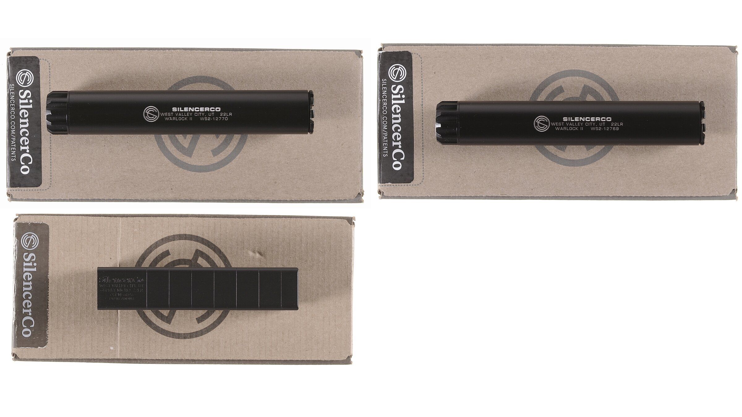 Three SilencerCo .22 LR Class III/NFA Silencers Rock Island Auction