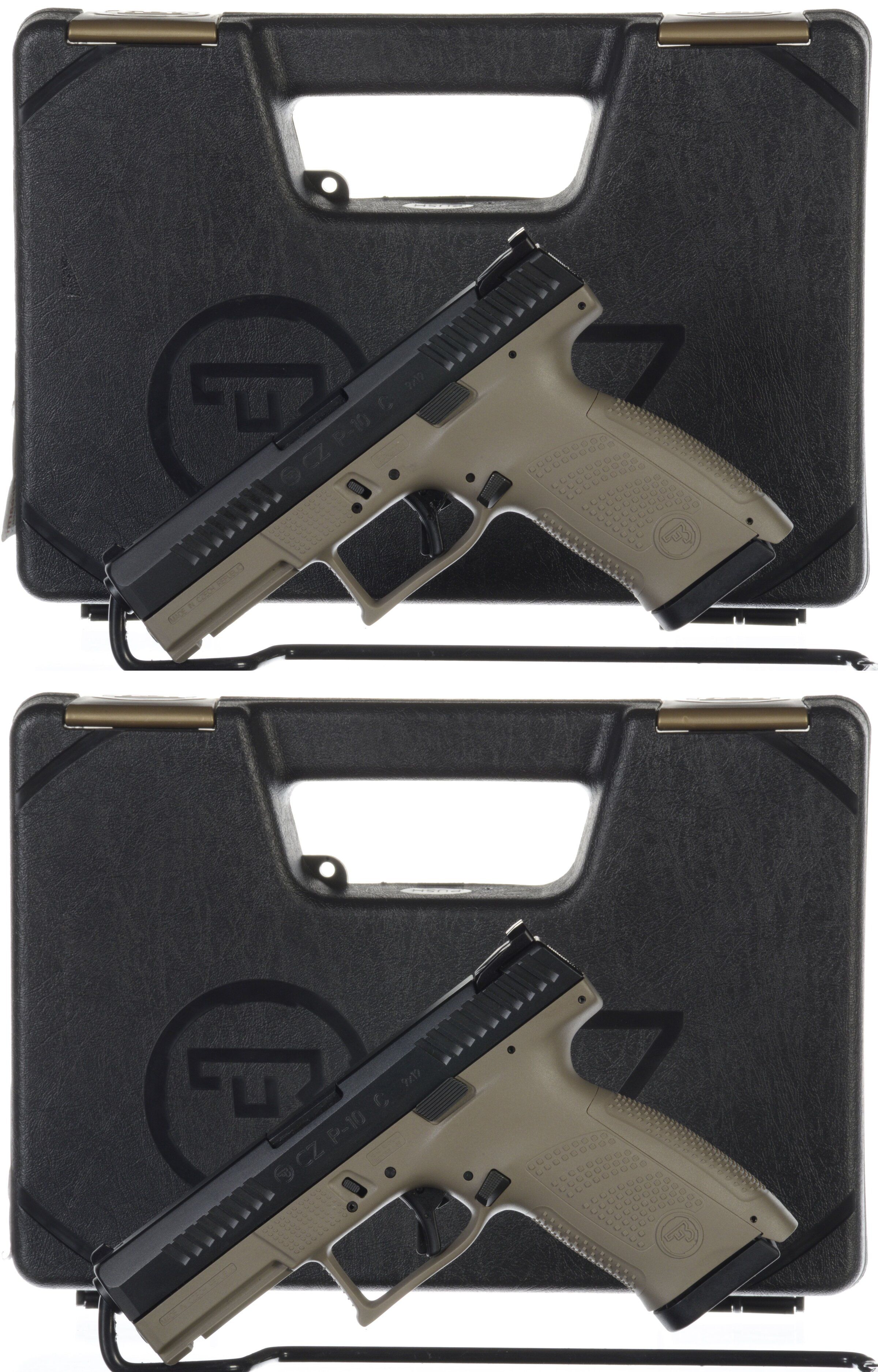 Model P10 Rony Two CZ Model P-10 C Semi-Automatic Pistols with Cases | Rock Island Auction