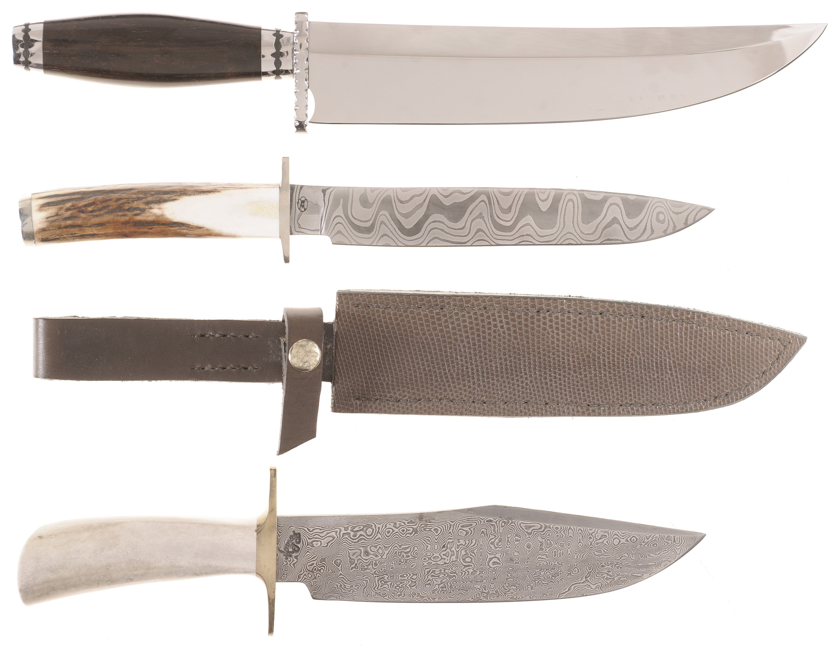 Three Custom Fixed Blade Knives Rock Island Auction