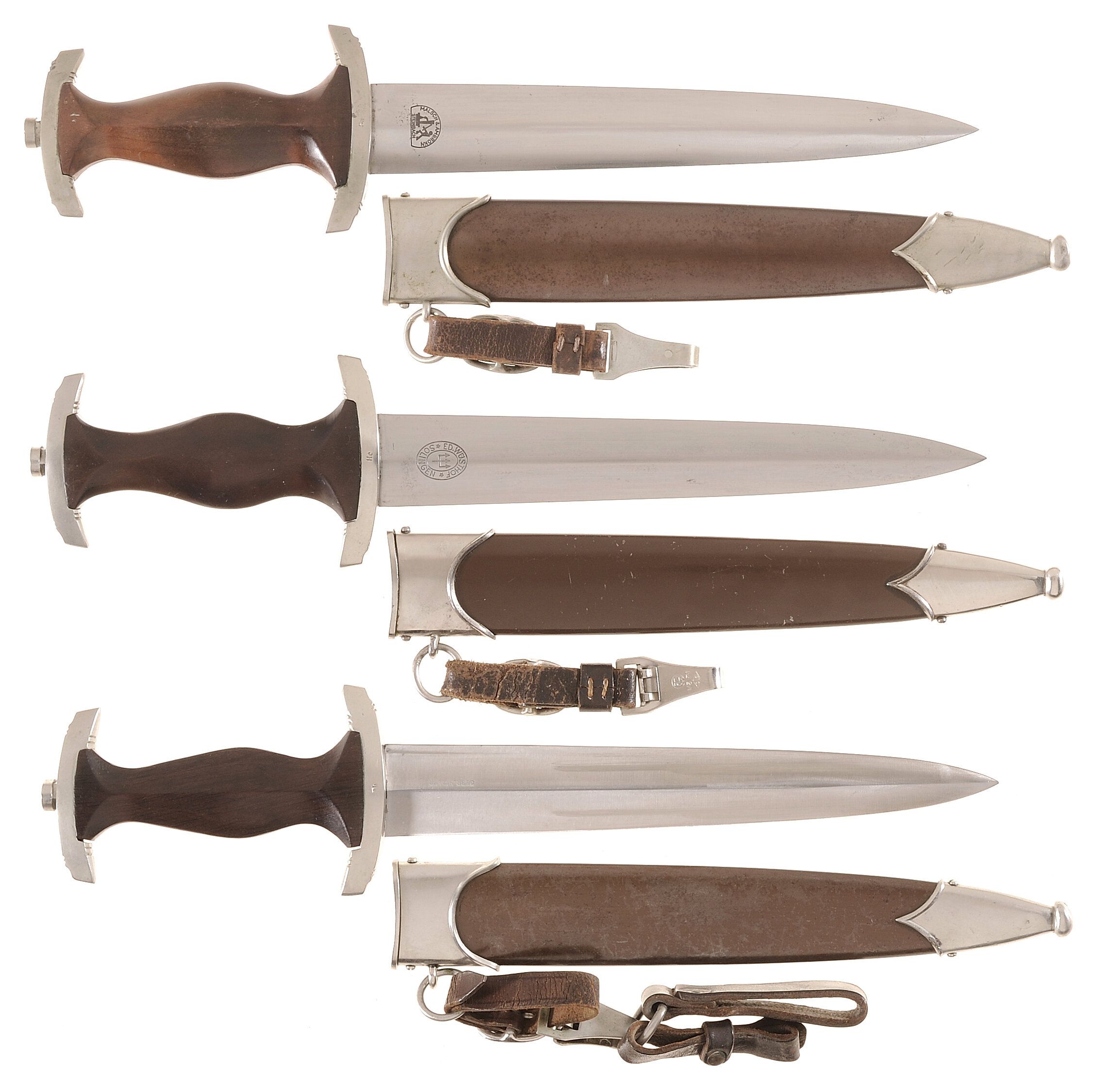 Three German SA Style Daggers with Scabbards | Rock Island Auction