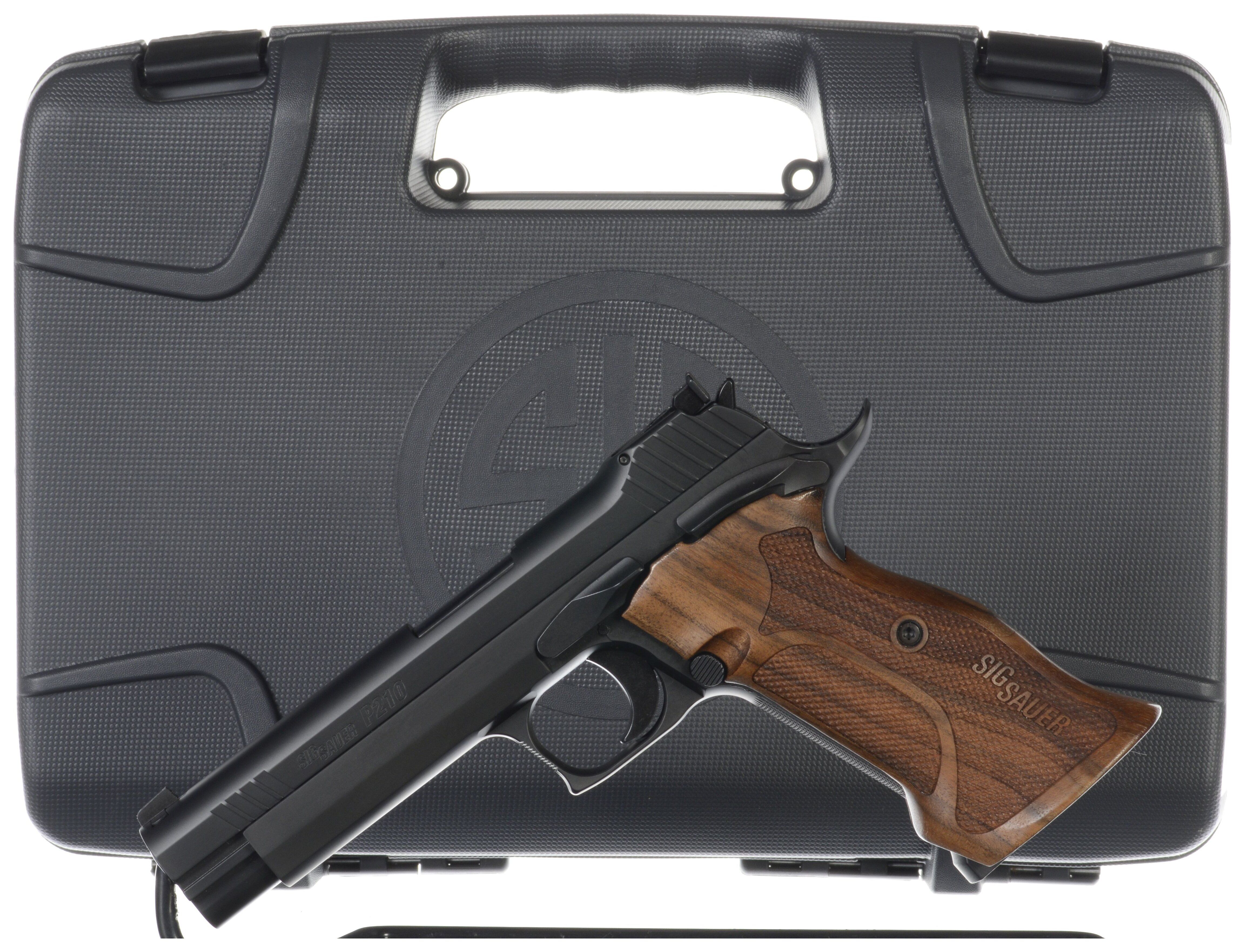 Sig Sauer P210 Target Semi Automatic Pistol With Case Rock Island Auction   32 