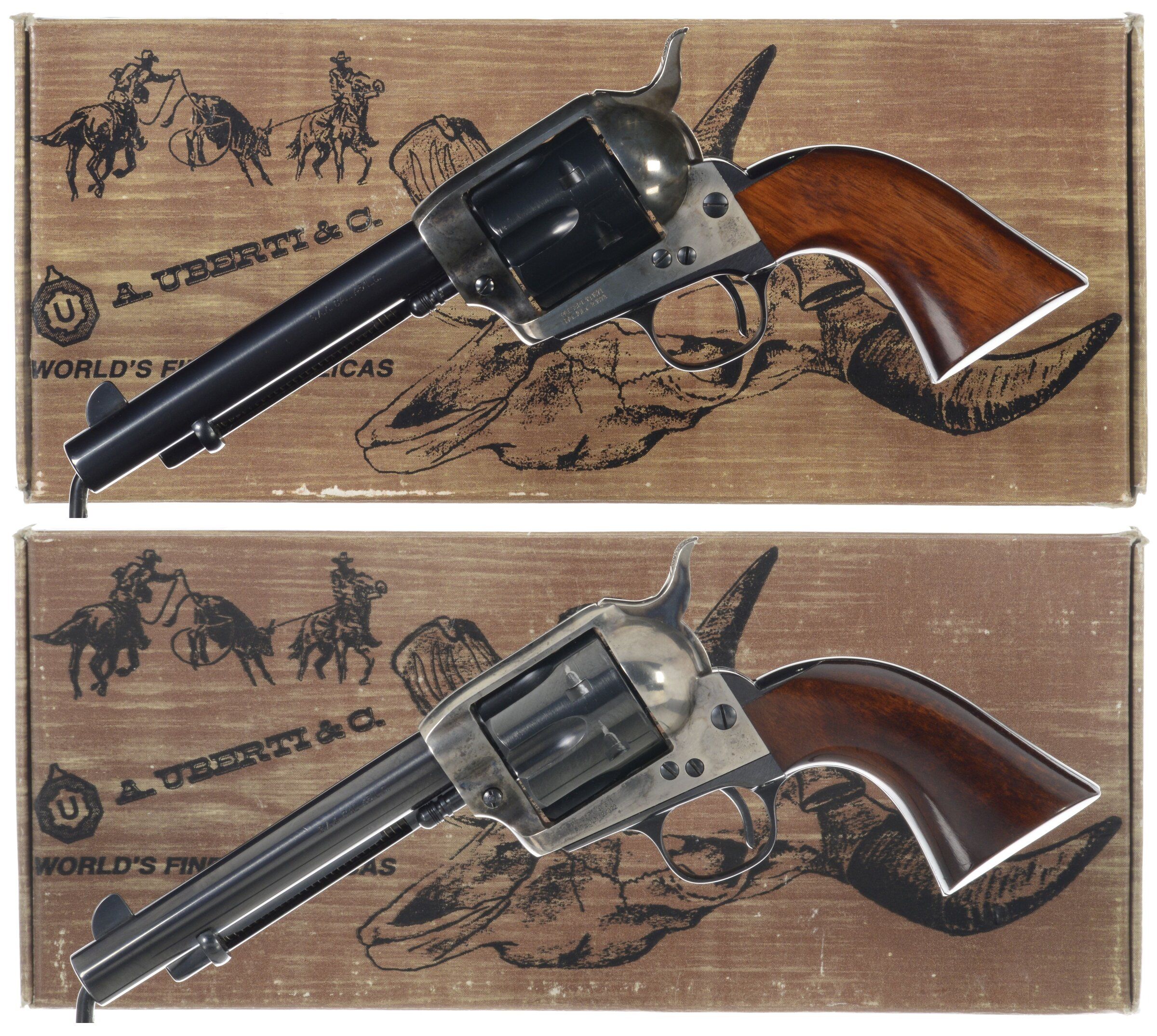Two Uberti Model 1873 Cattleman Single Action Revolvers Rock Island