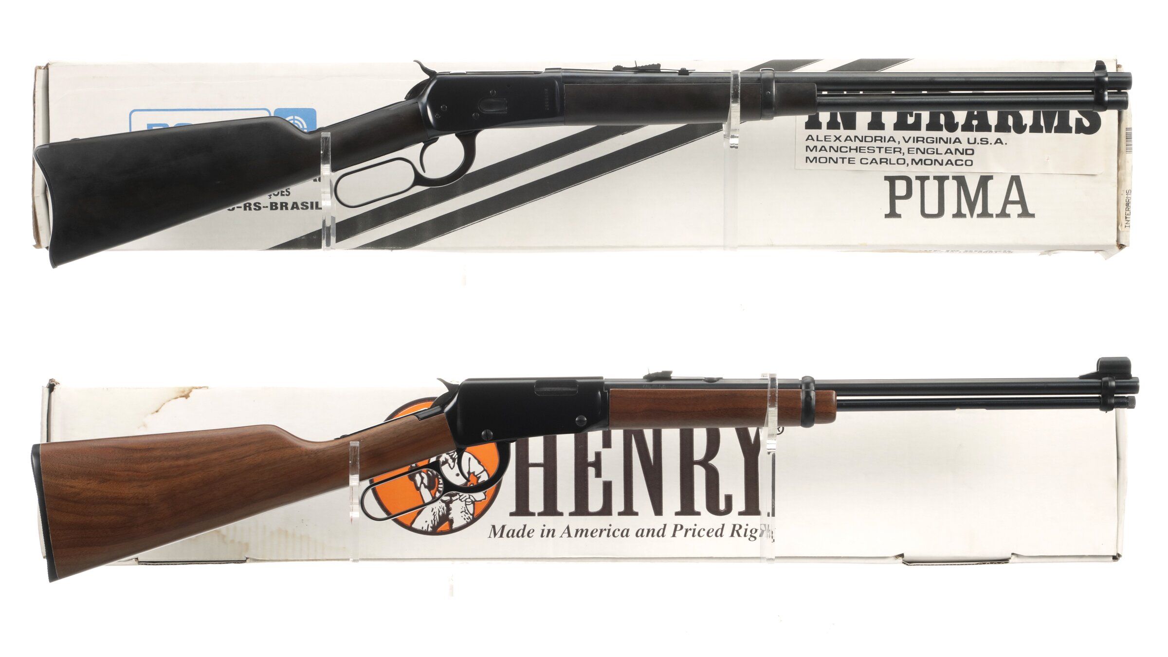 Two Lever Action Rifles with Boxes | Rock Island Auction