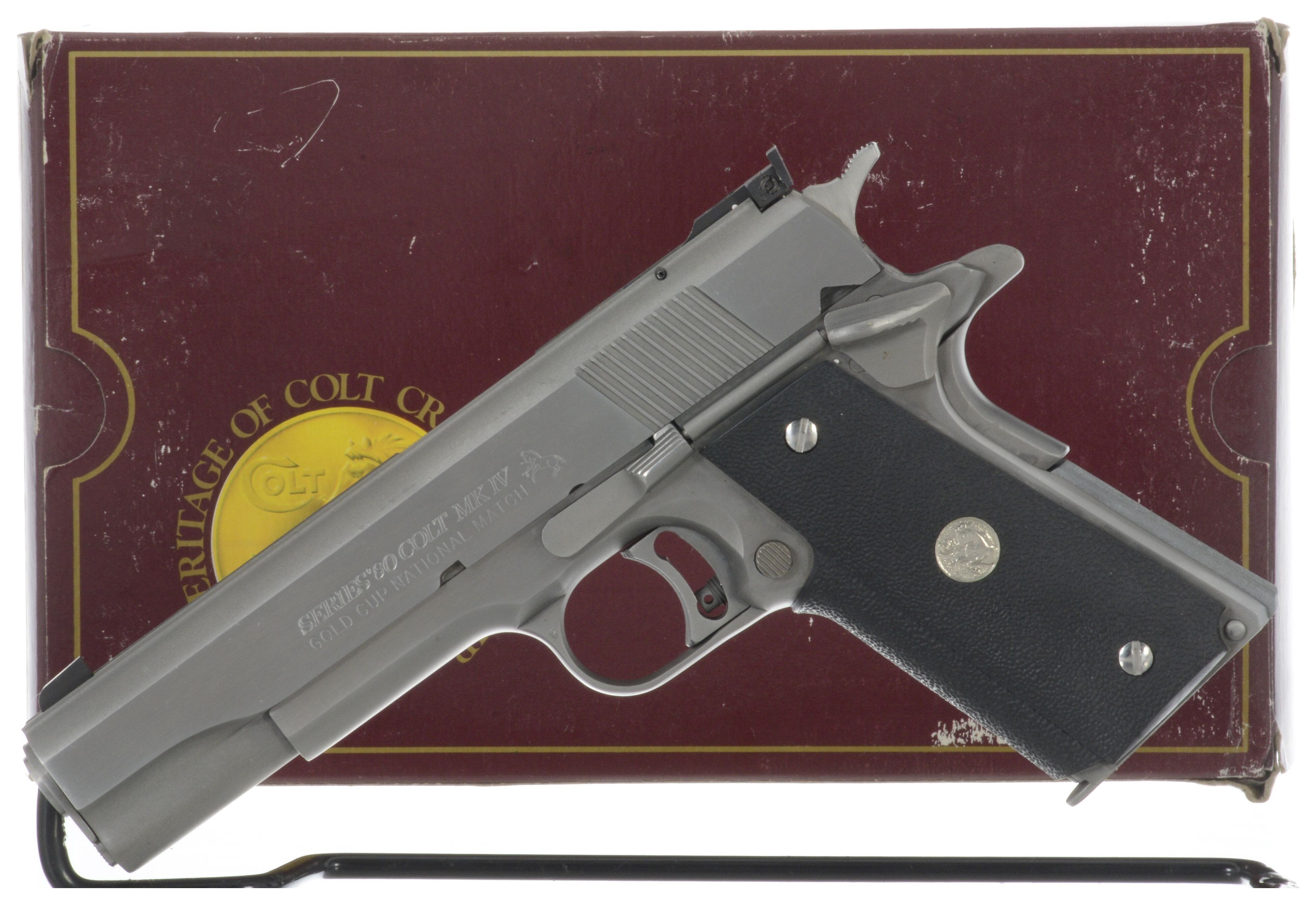 Colt MK IV Series 80 Gold Cup National Match Pistol with Box