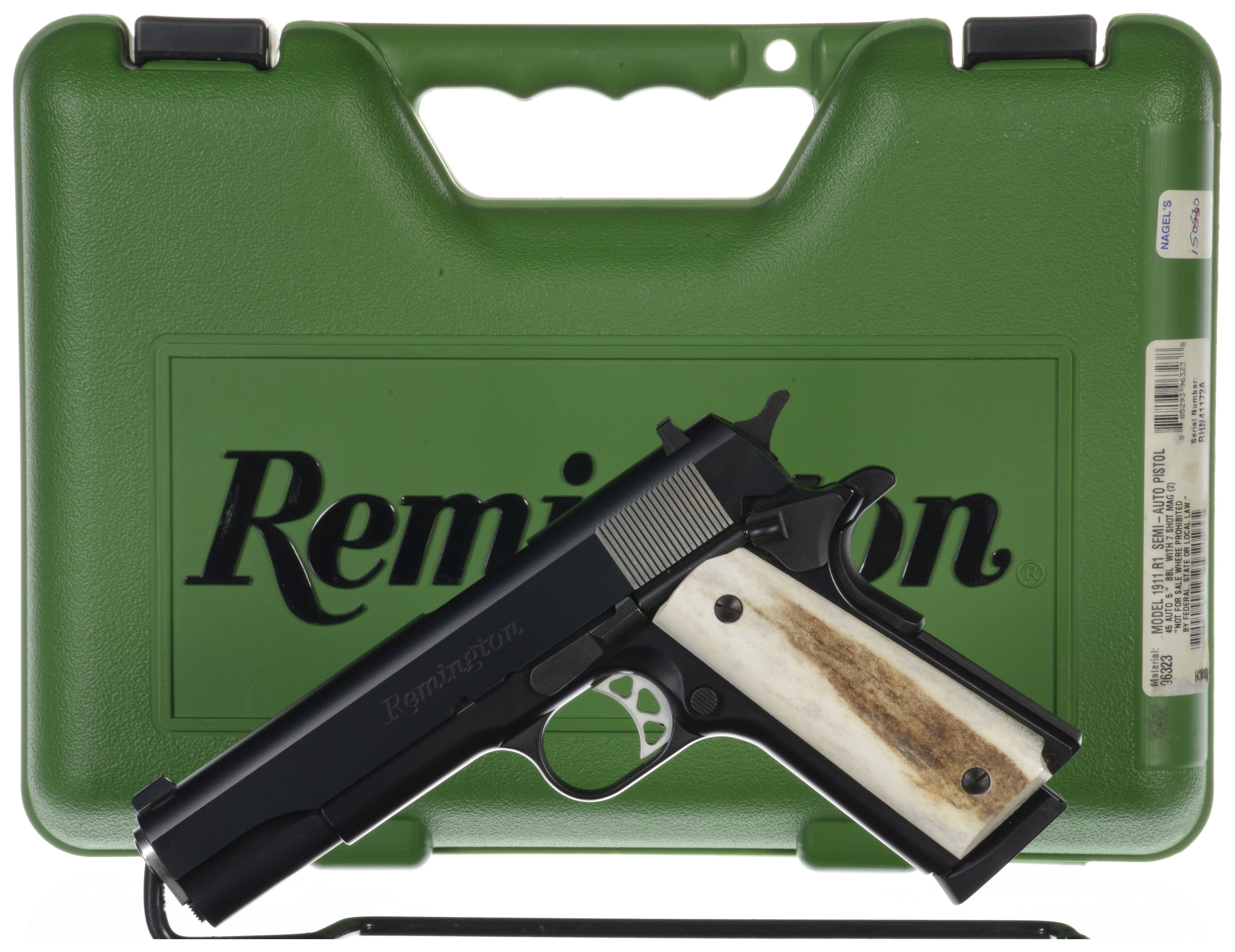 Remington Model 1911r1 Semi Automatic Pistol With Case Rock Island Auction 4151