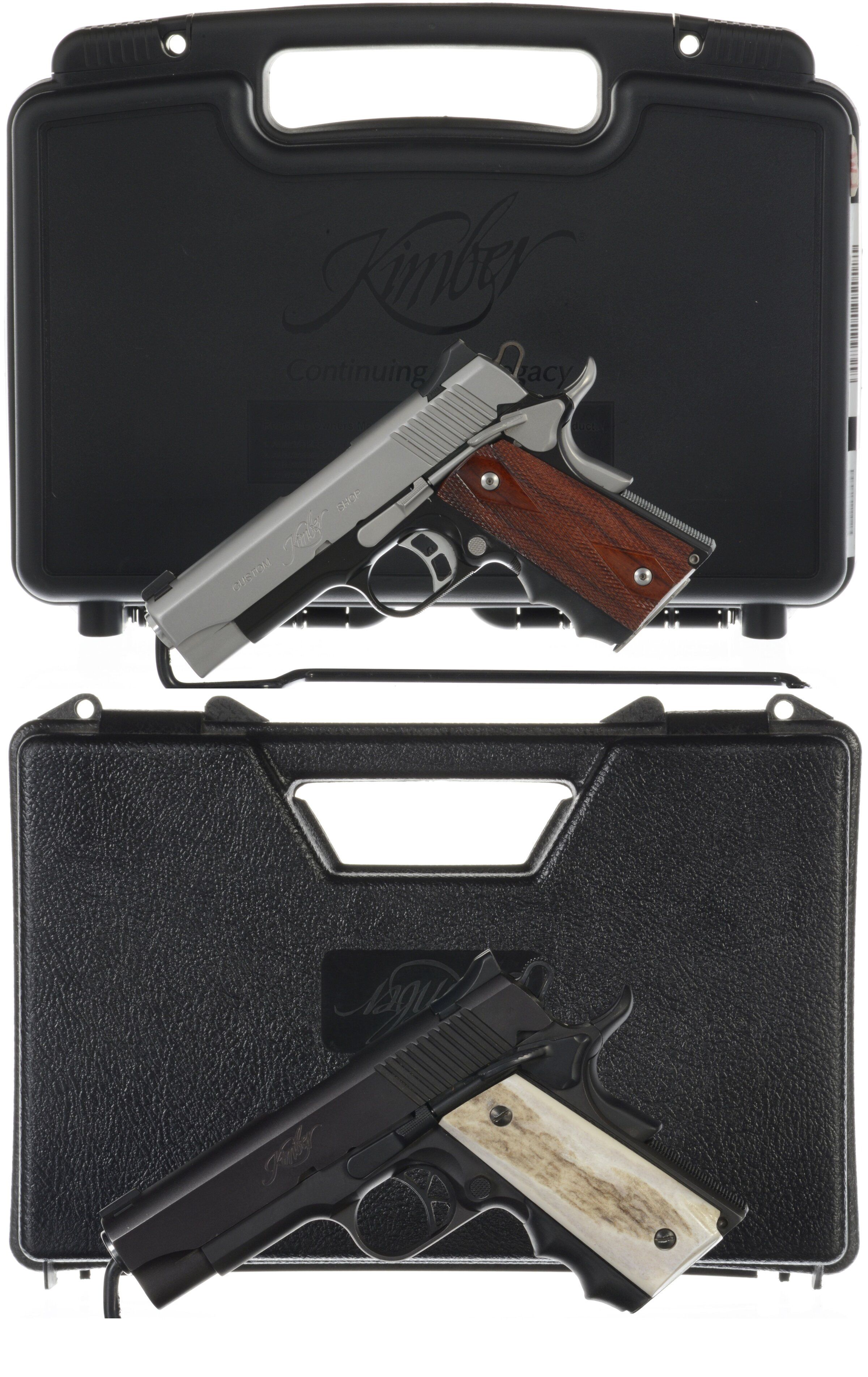 Two Kimber Compact SemiAutomatic Pistols with Cases Rock Island Auction