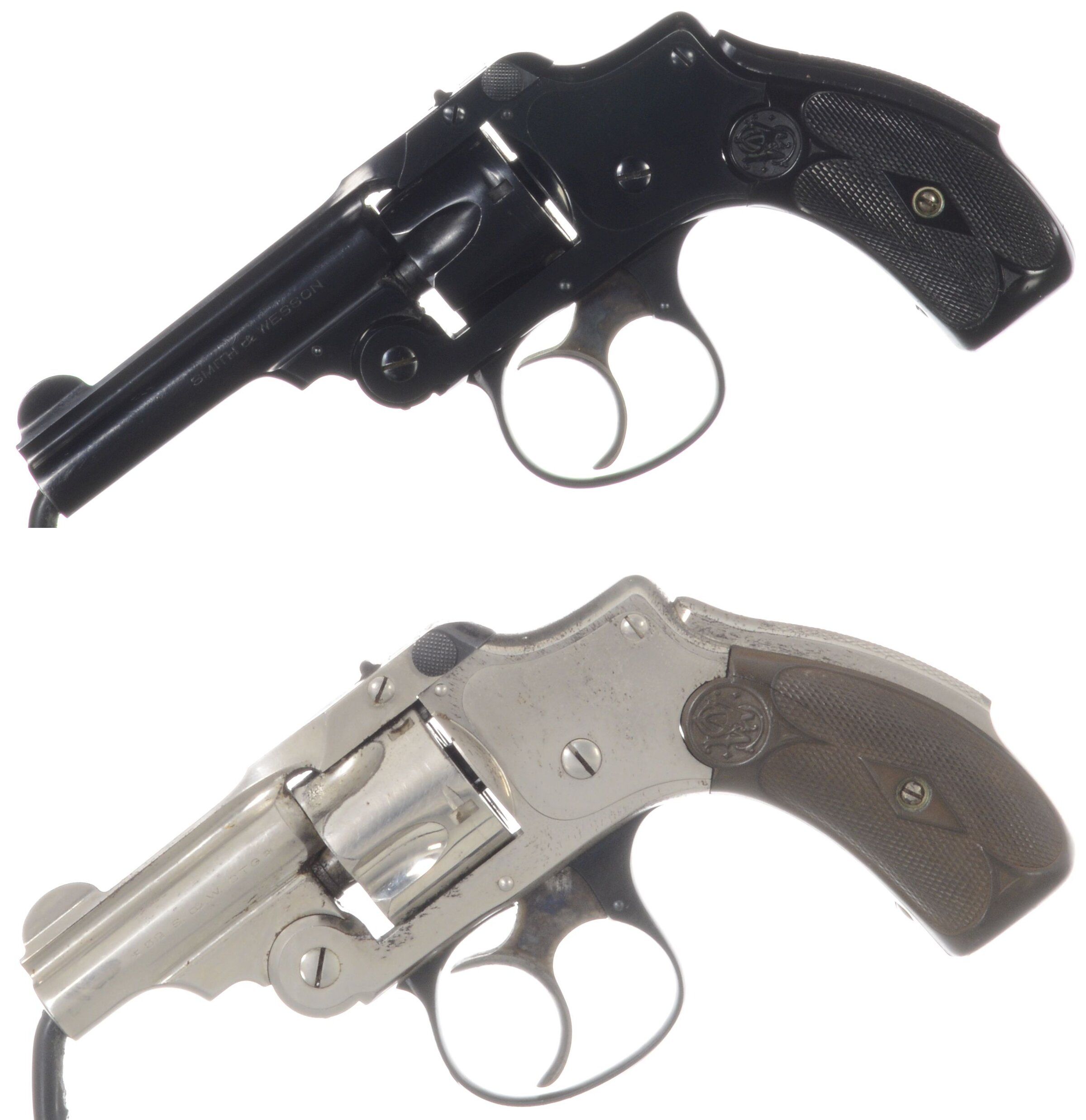 Two Smith And Wesson 32 Safety Hammerless Third Model Revolvers Rock Island Auction 7508