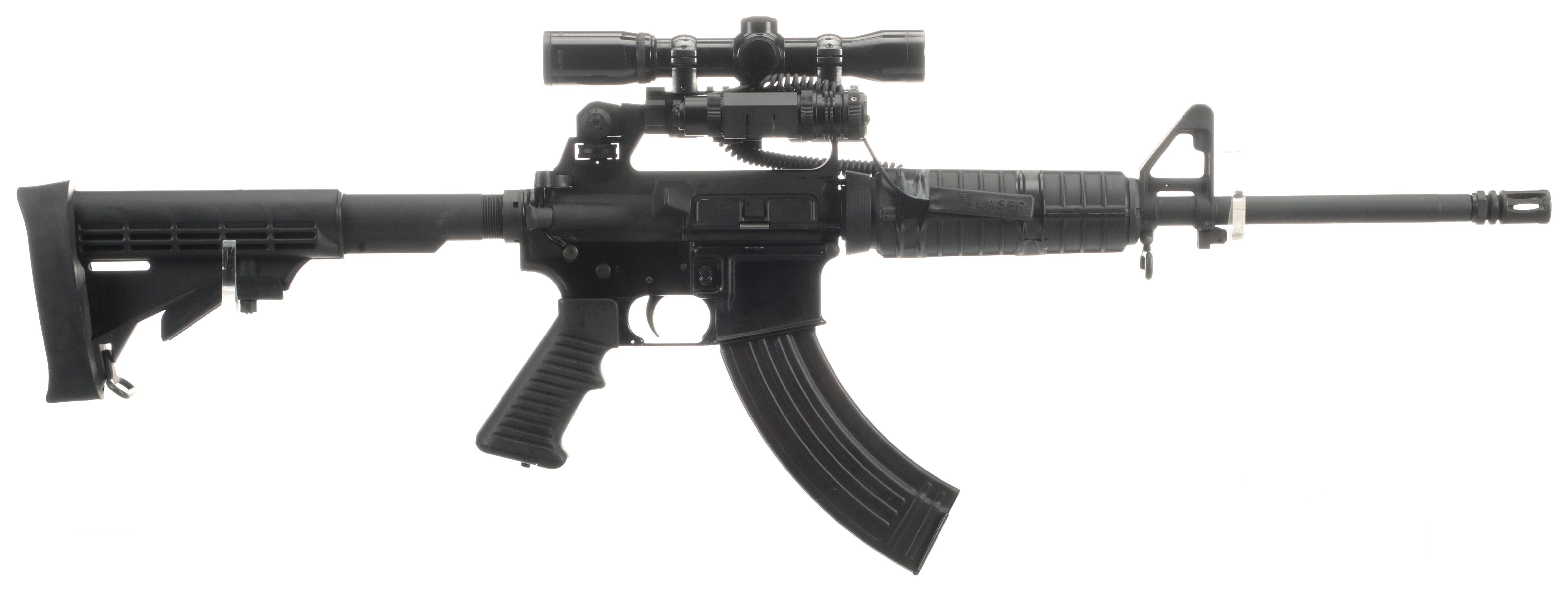 Pre-Ban Olympic Arms Model CAR-AR Rifle with Scope | Rock Island Auction