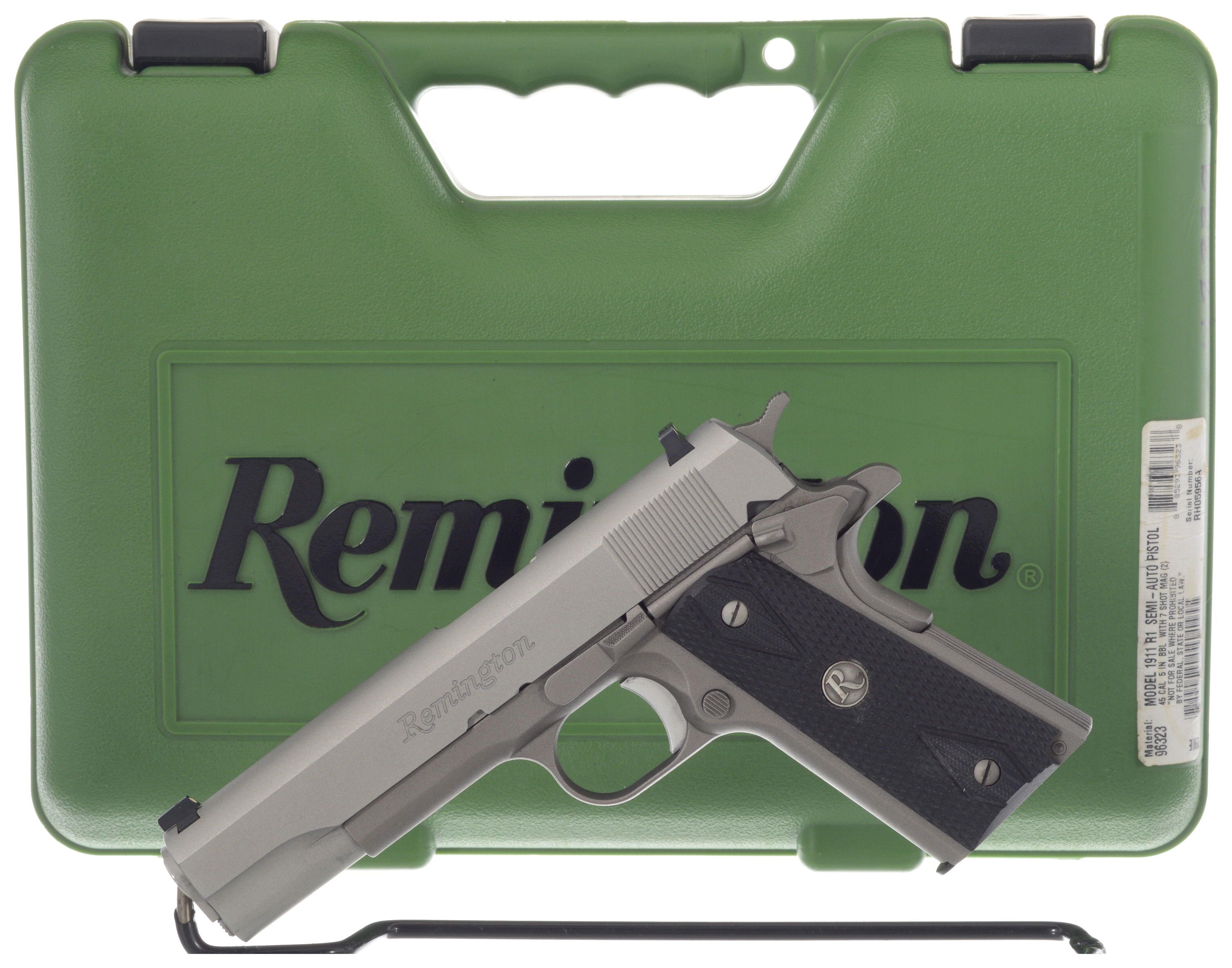 Remington Model 1911r1 Semi Automatic Pistol With Case Rock Island Auction 4029