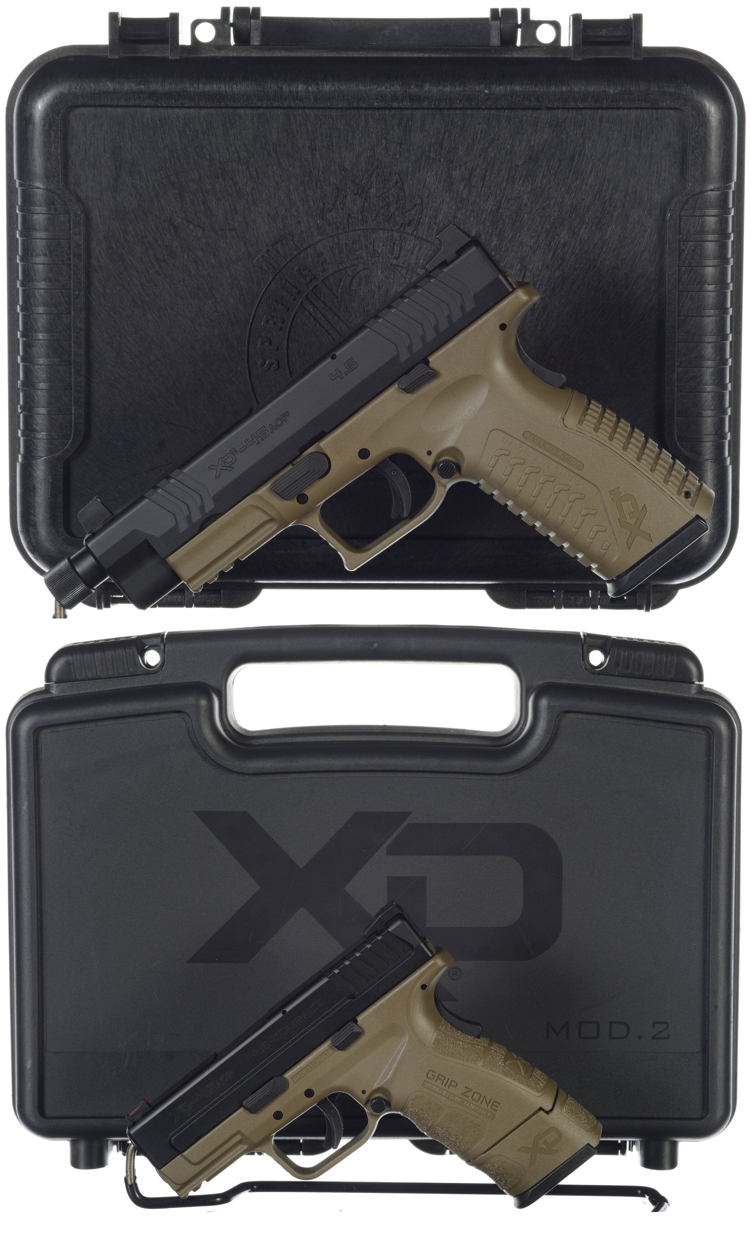 Two Springfield Armory XD Series Pistols with Cases Rock Island Auction