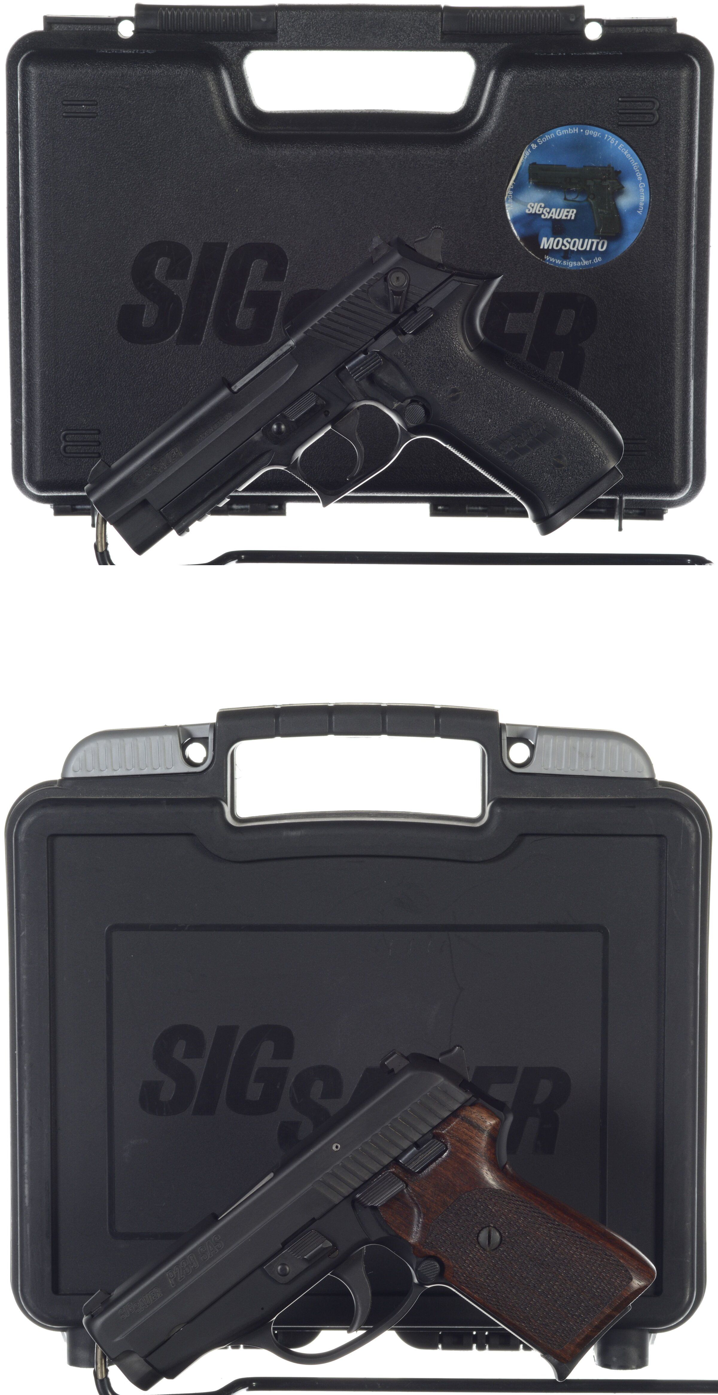 Two Sig Sauer SemiAutomatic Pistols With Boxes Rock Island Auction