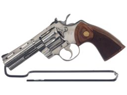 Nickel Colt Python Double Action Revolver