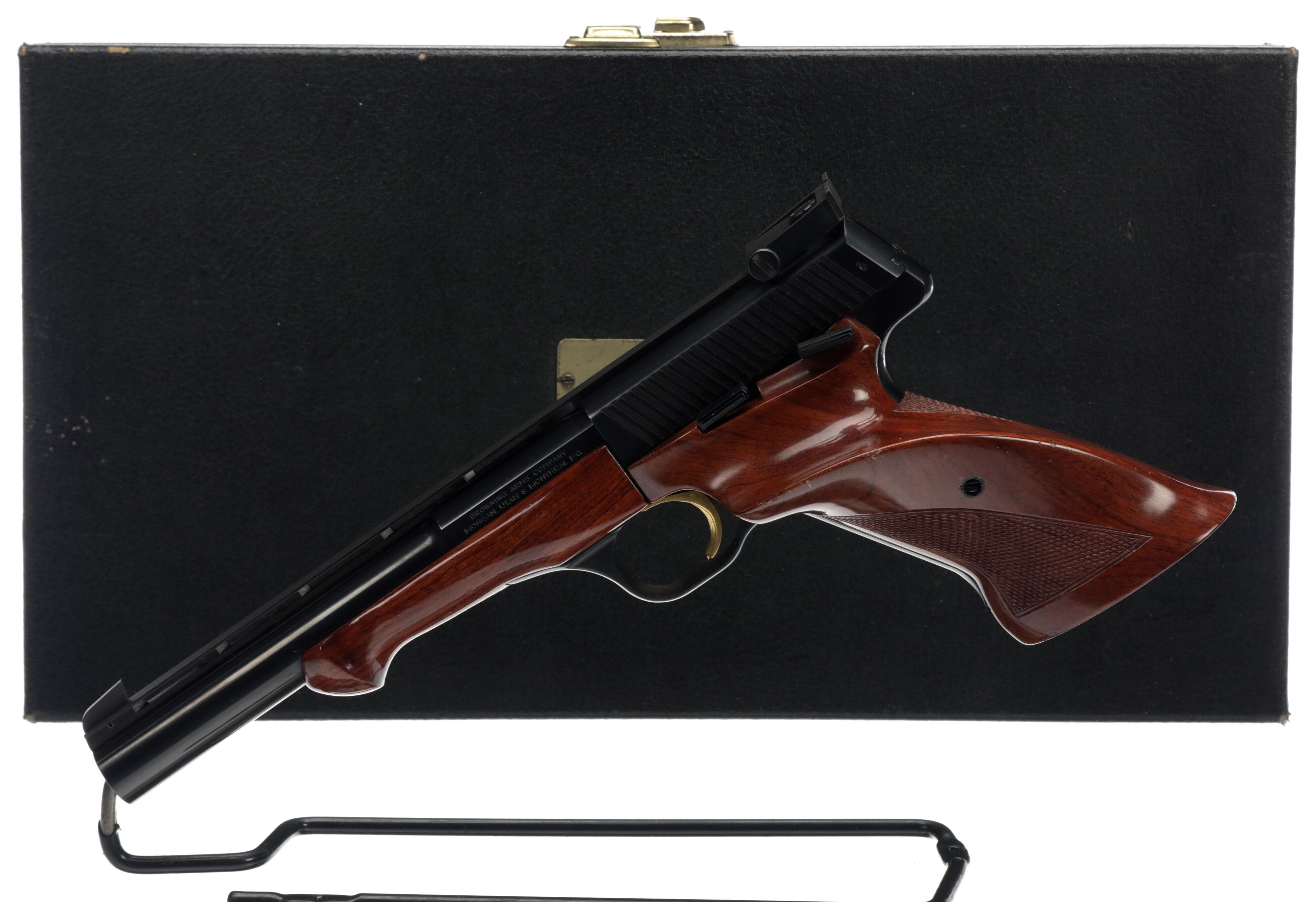 Browning Medalist Semi Automatic Pistol With Case Rock Island Auction 8013