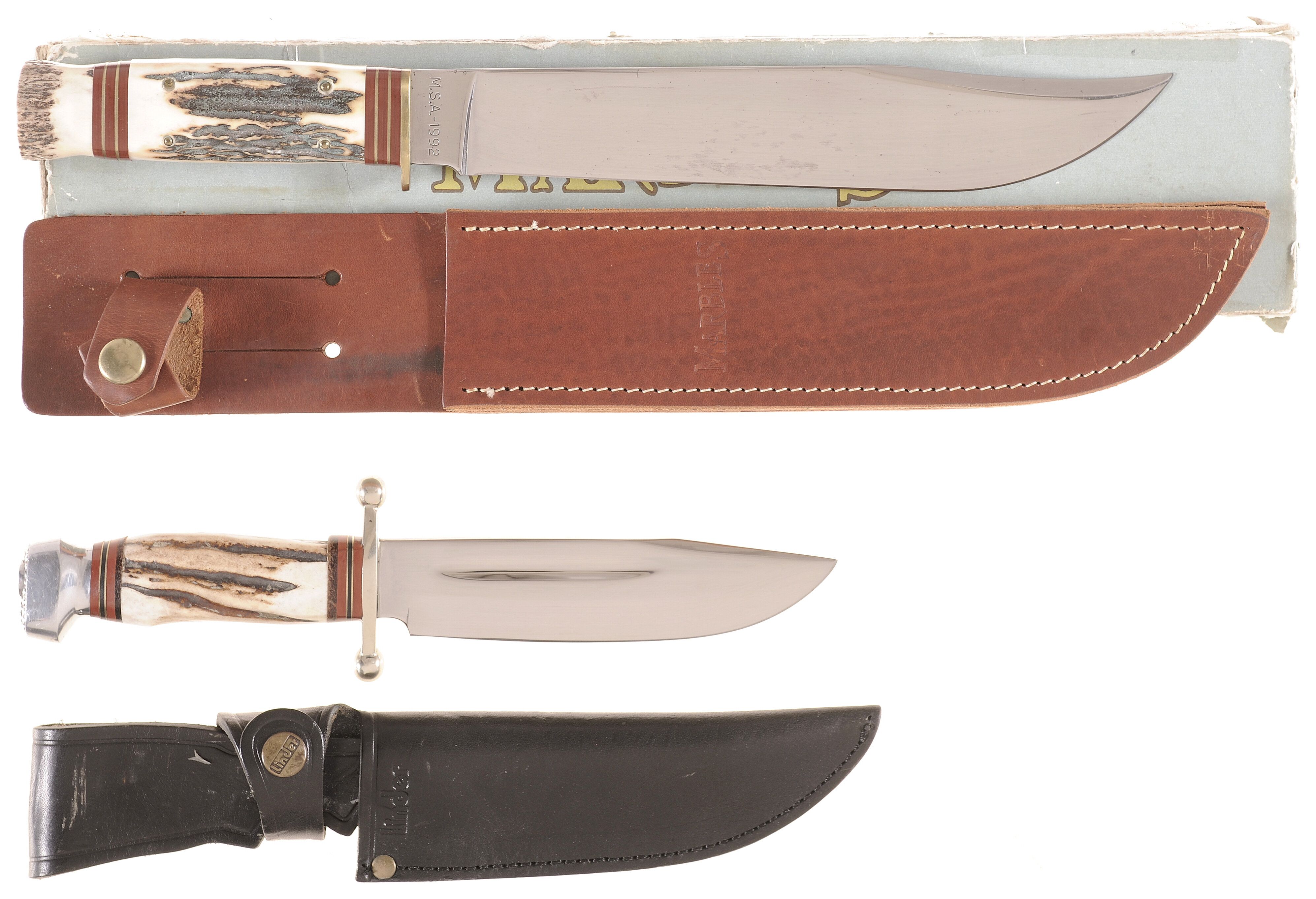 Two Knives With Sheaths Rock Island Auction