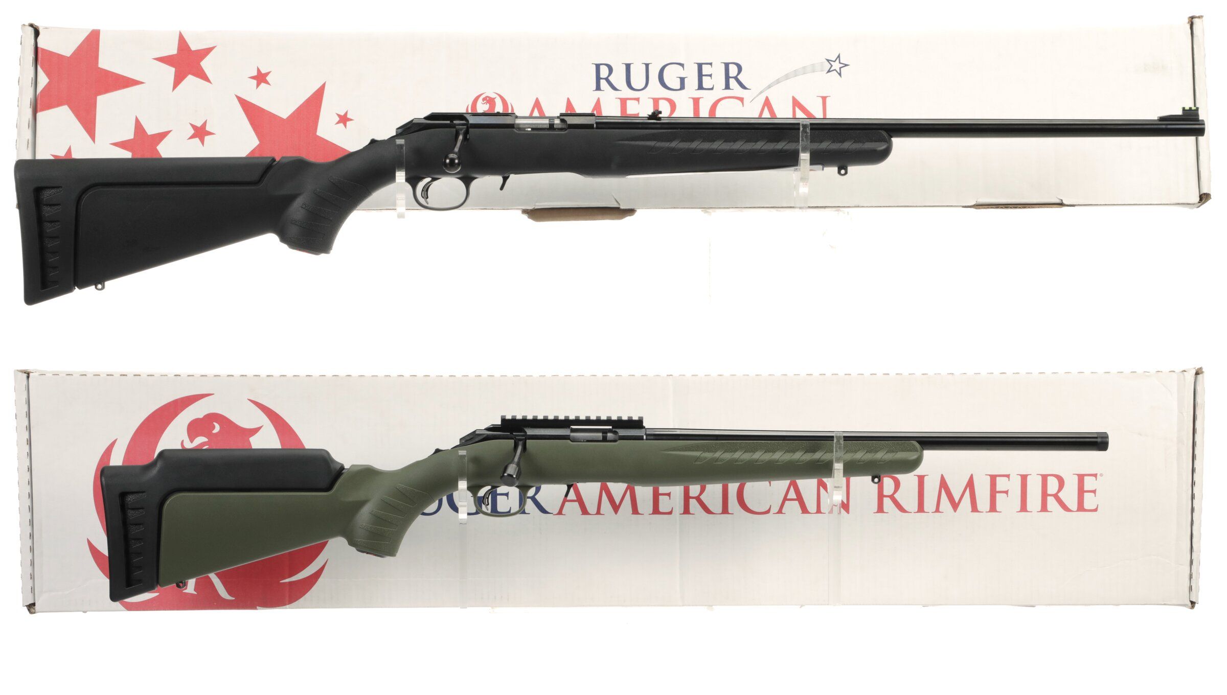 Two Ruger American Rimfire Bolt Action Rifles with Boxes | Rock Island ...