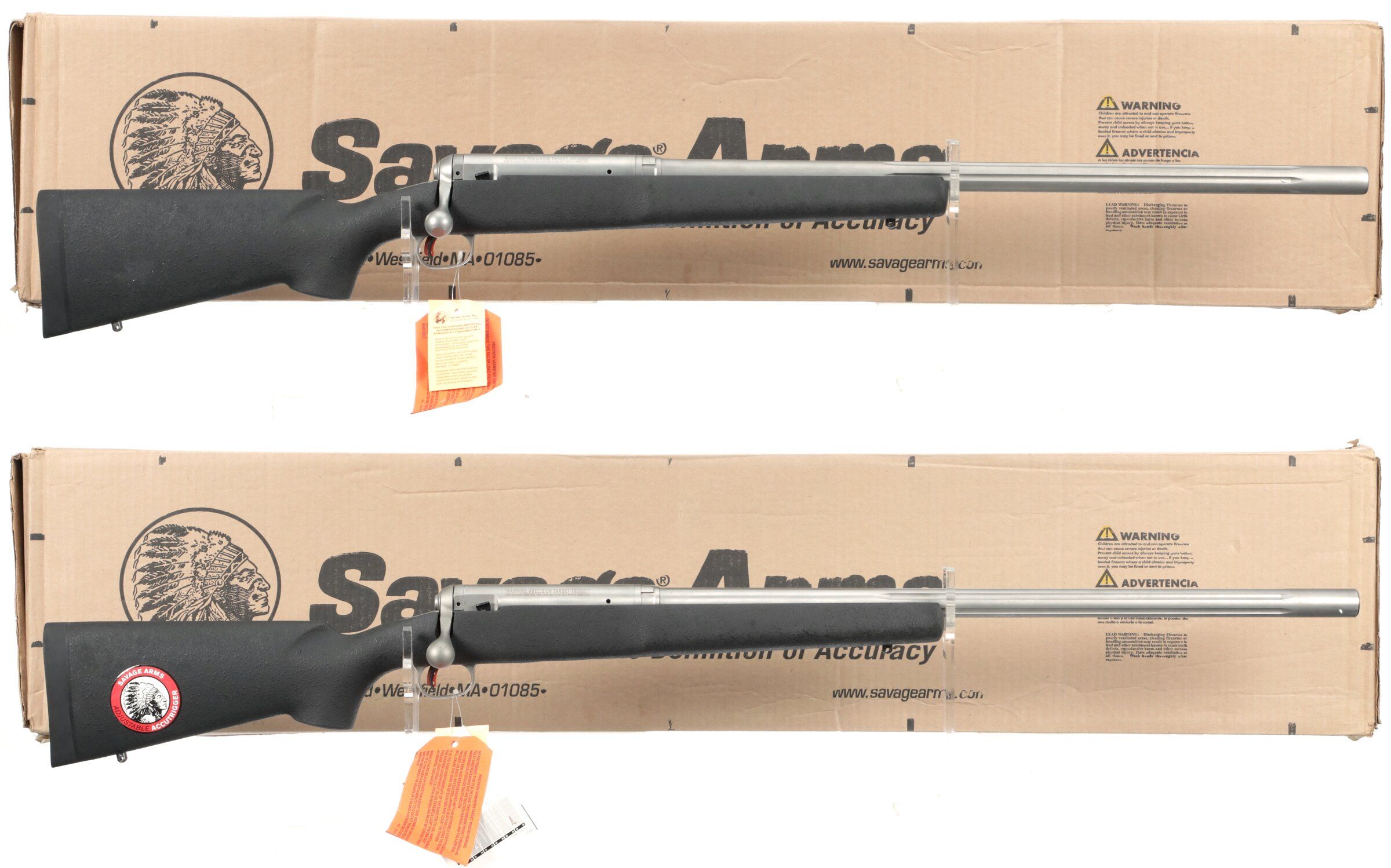 Two Savage Model 12 LeftHanded Bolt Action Rifles with Boxes Rock Island Auction